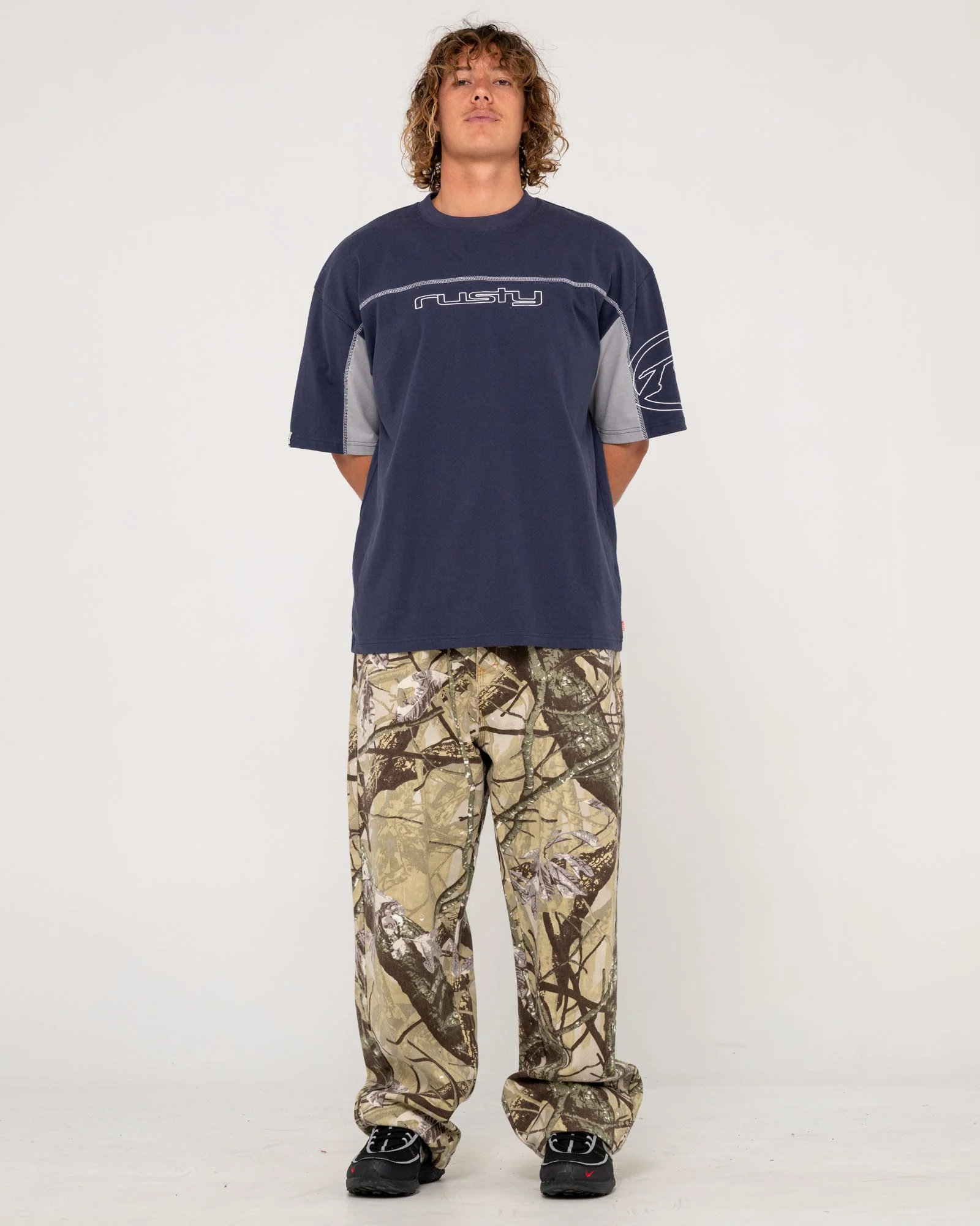 Rusty Cyberwave Short Sleeve Tee - Dark Blue - Image 5