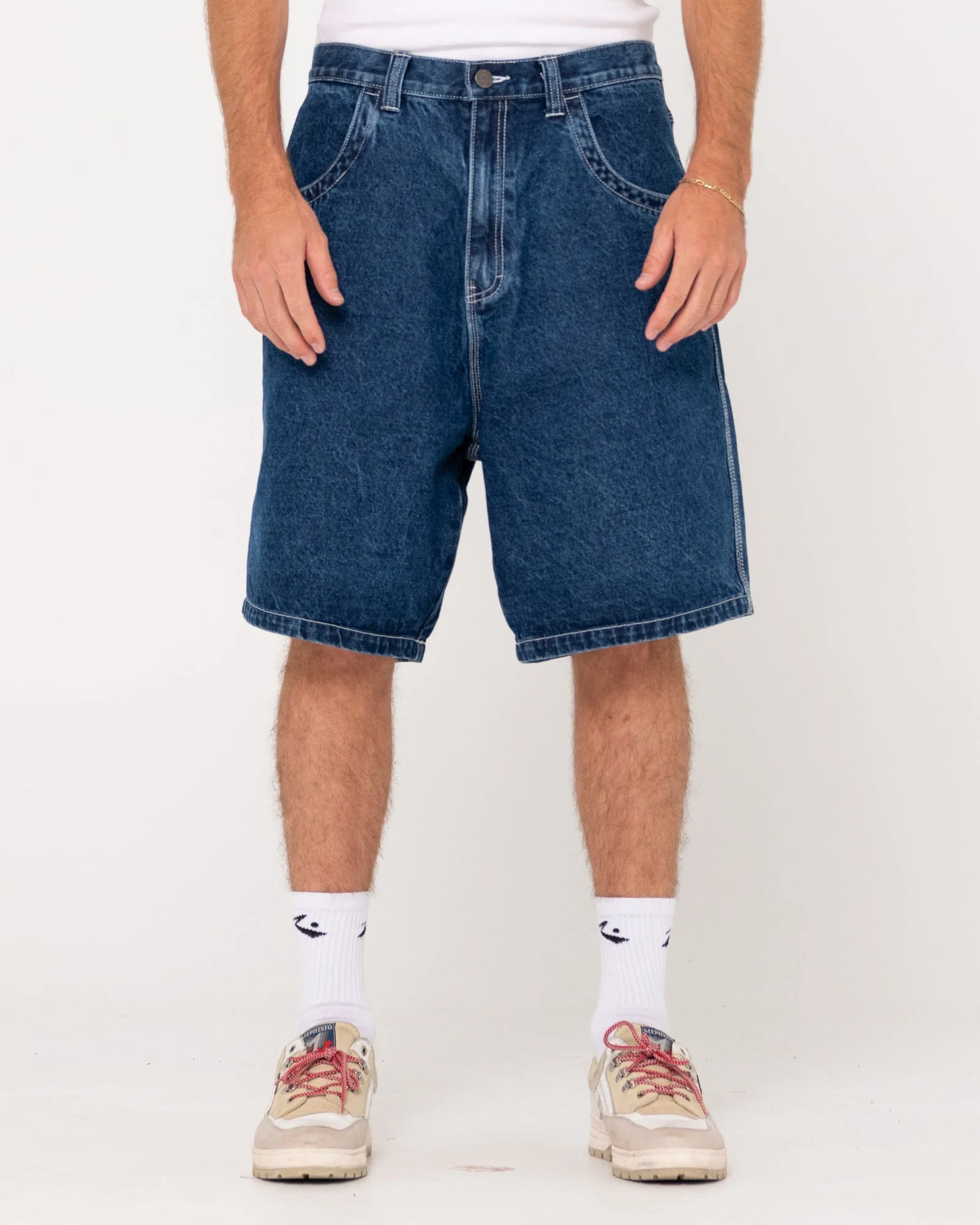 Rusty Flip Daddy Tapeless Jort - Deep Sea Blue - Image 2