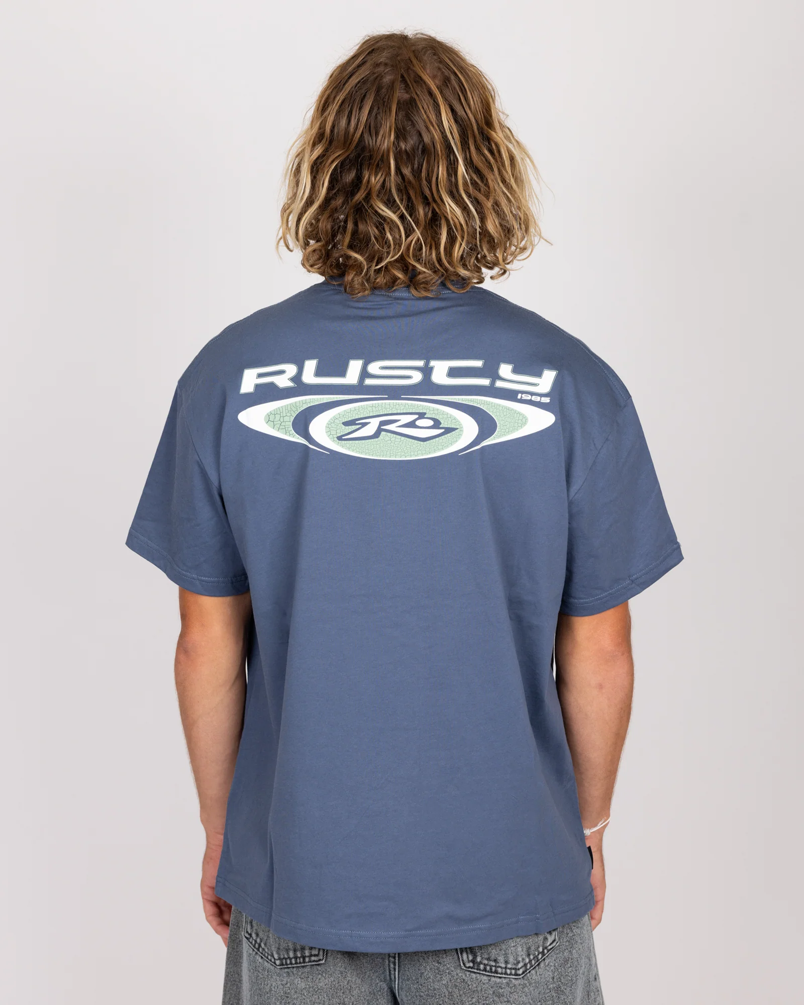 Rusty Irie Eye Short Sleeve Tee - China Blue