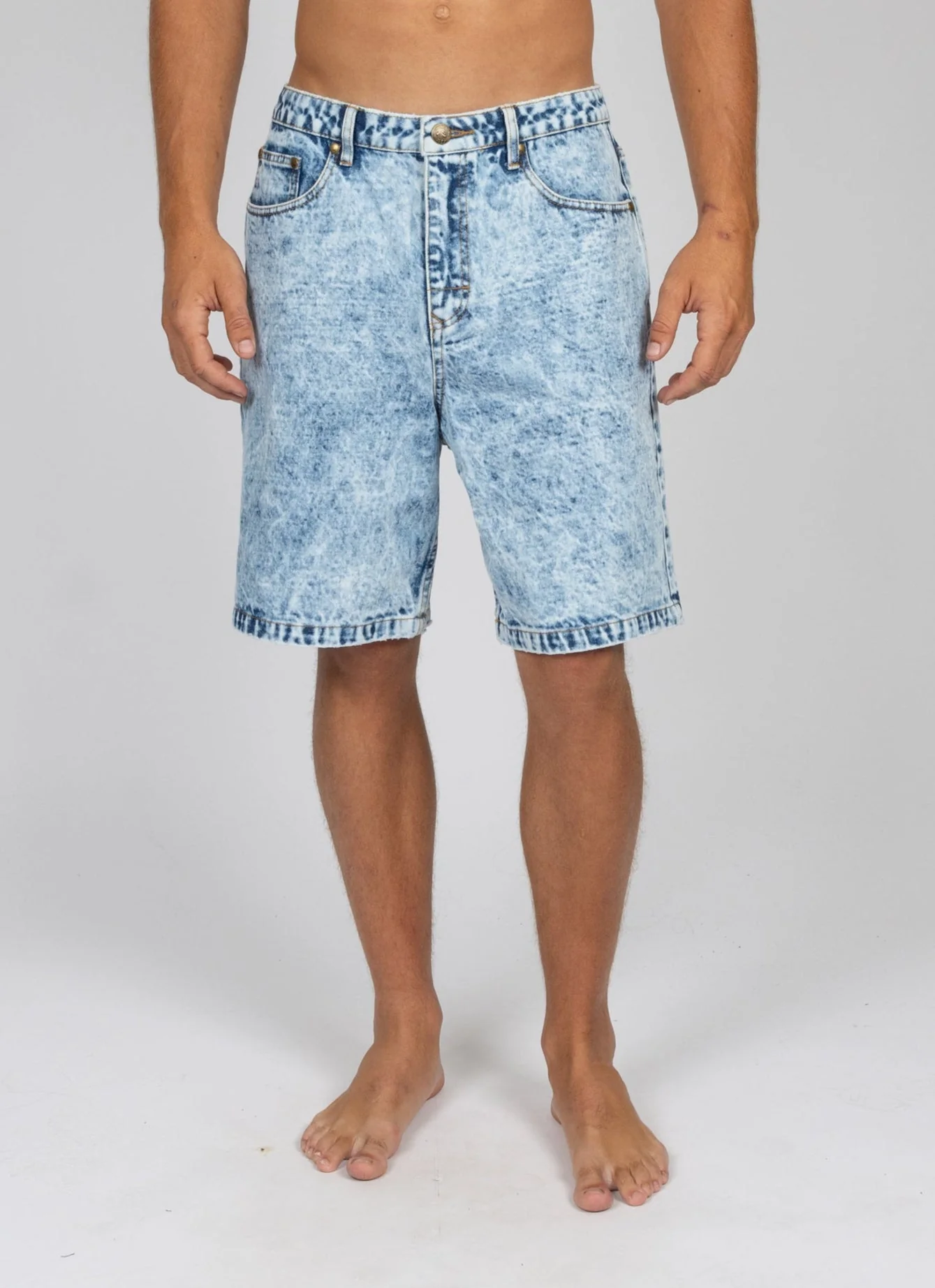 Rusty Lucifer Loose Short - Blue Acid Wash