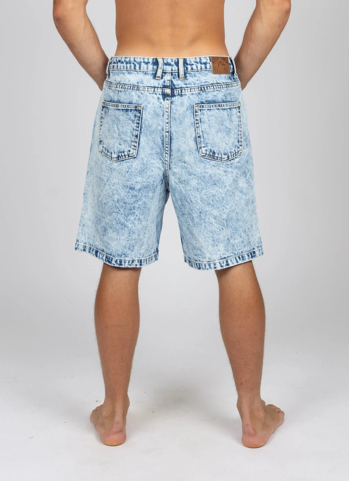 Rusty Lucifer Loose Short - Blue Acid Wash - Image 2