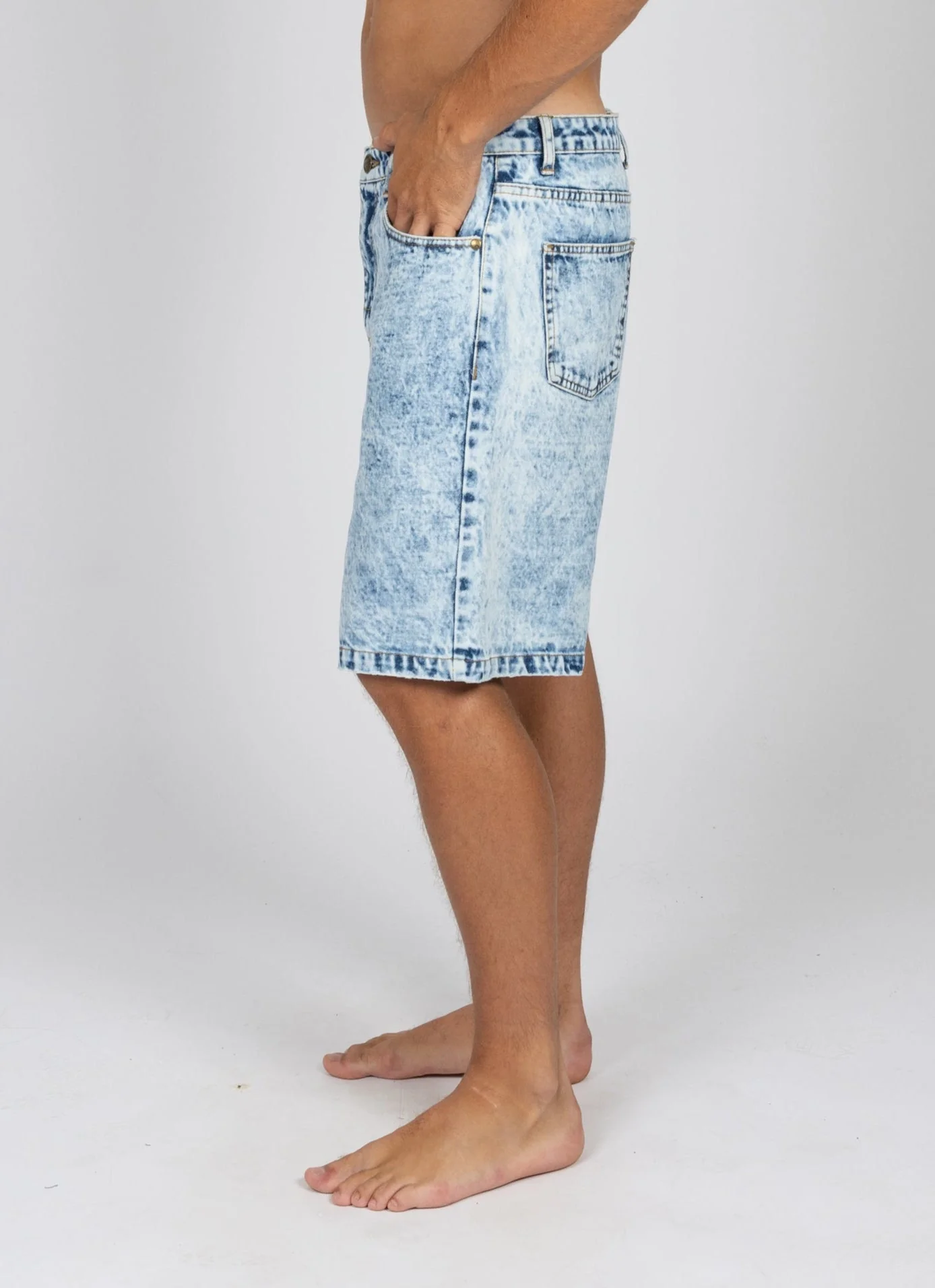 Rusty Lucifer Loose Short - Blue Acid Wash - Image 3
