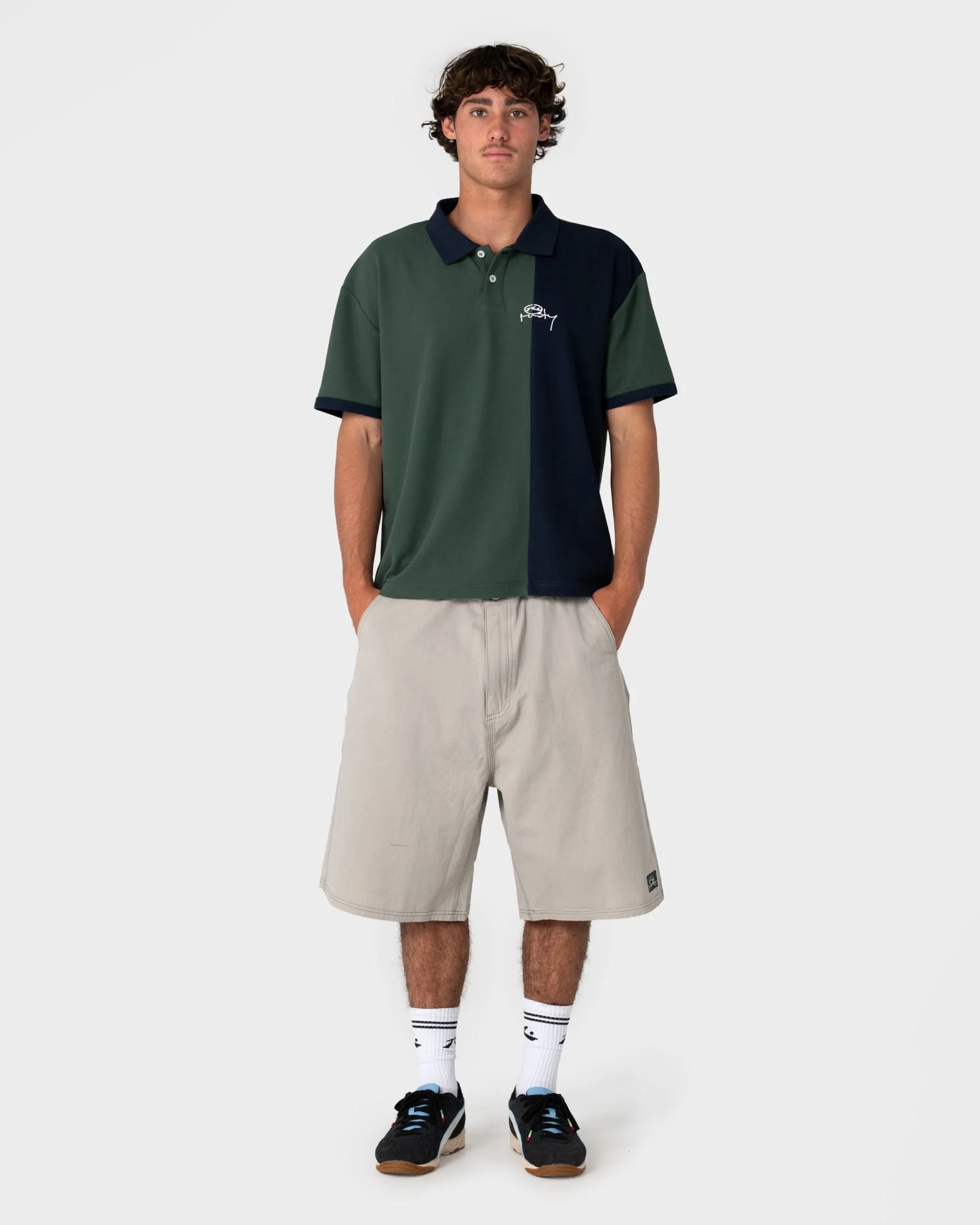 Rusty Men's Pop Top Panelled Polo - Green Gables - Image 2