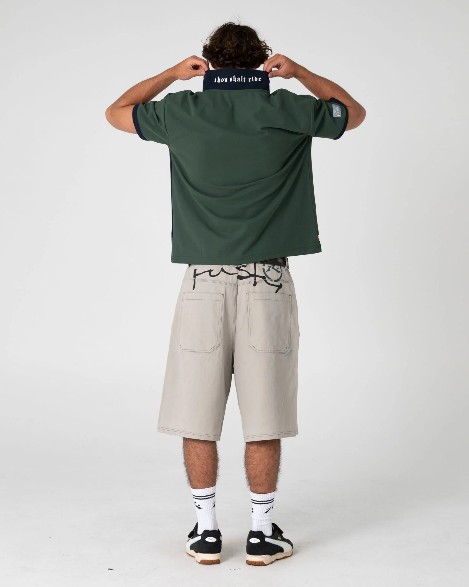 Rusty Men's Pop Top Panelled Polo - Green Gables - Image 3
