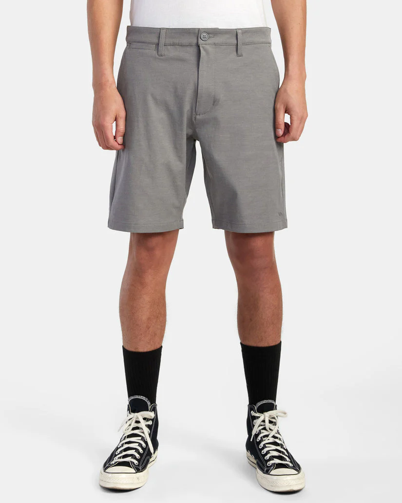 RVCA BACK IN HYBRID 19" SHORTS - ATHLETIC HEATHER