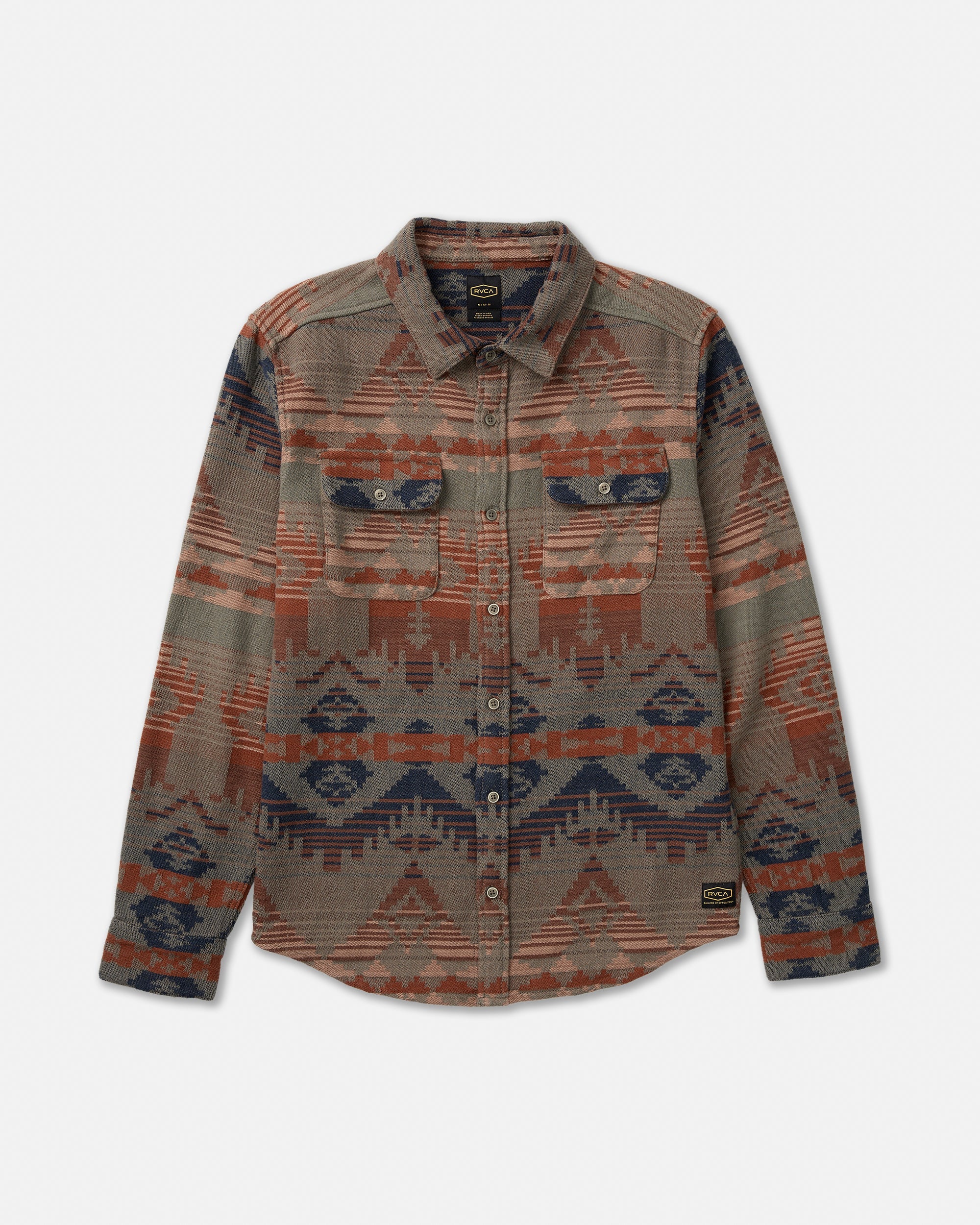 RVCA Dayshift Blanket Flannel Long Sleeve Shirt - Multi