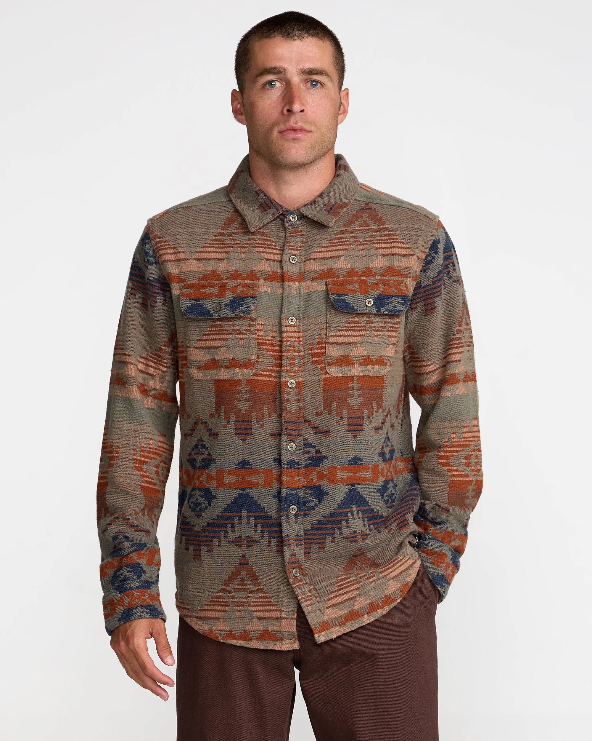 RVCA Dayshift Blanket Flannel Long Sleeve Shirt - Multi - Image 2