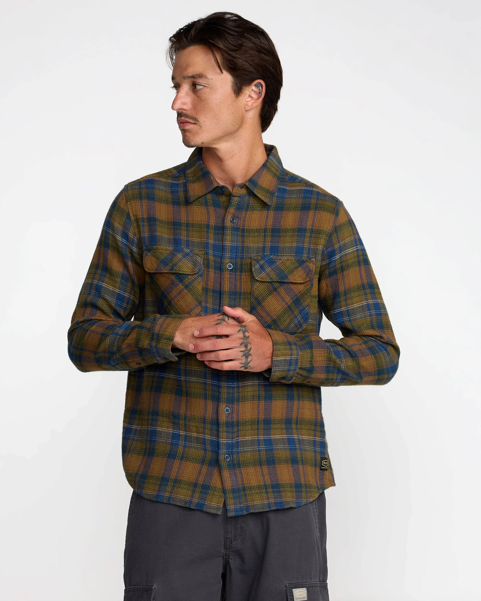 RVCA Dayshift Flannel - Olive - Image 2