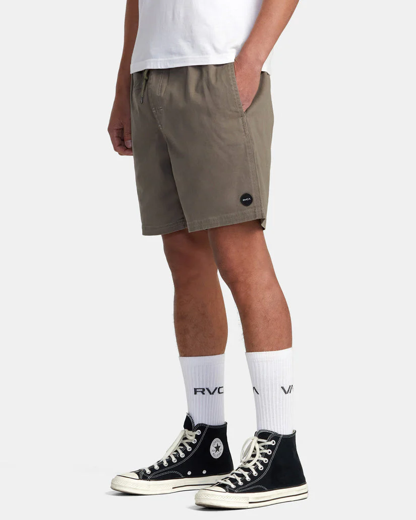 Rvca Escape Elastic Waist Walkshorts 17"” - Mushroom - Image 3