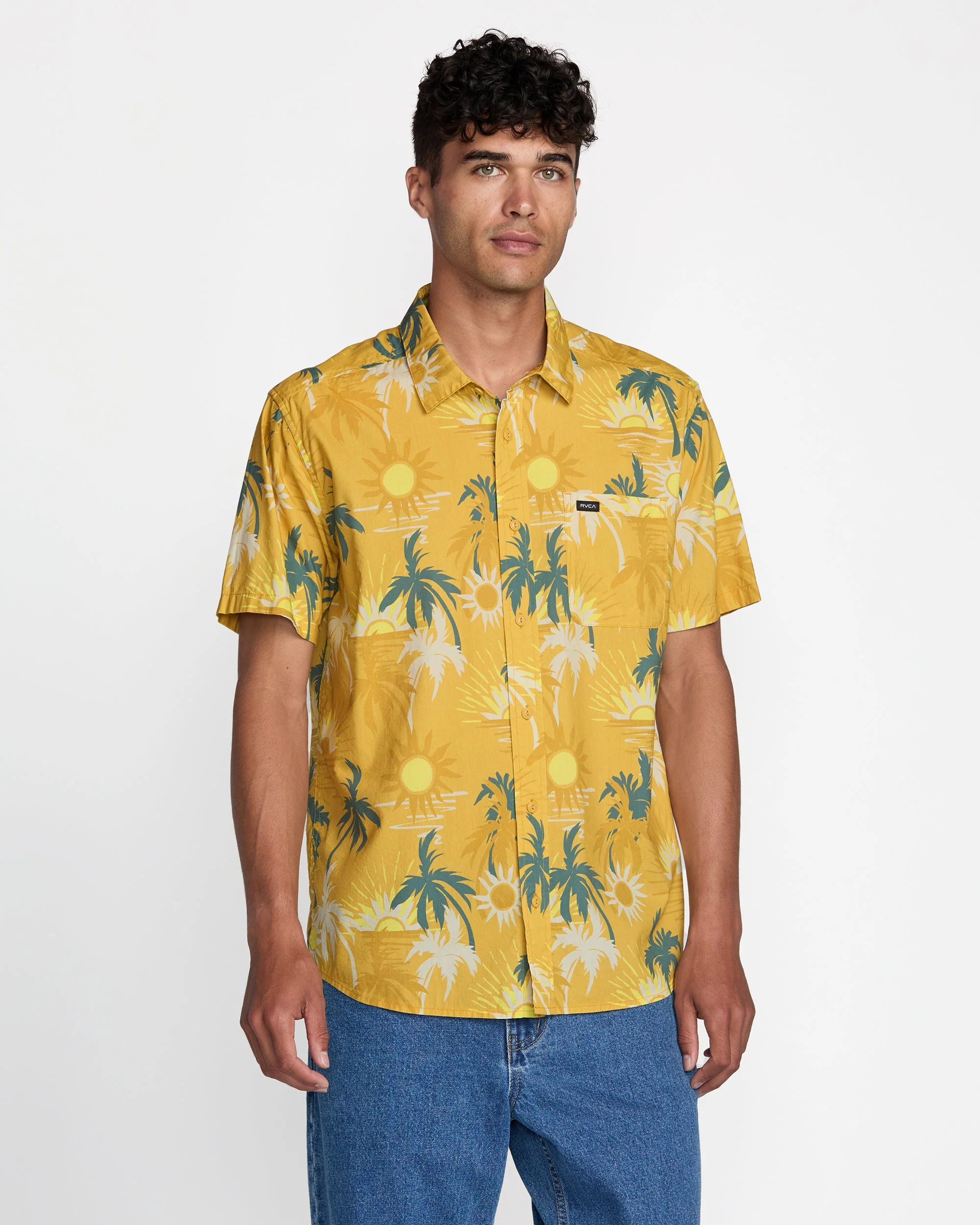 RVCA Exotica Ii Short Sleeve Shirt - Natural