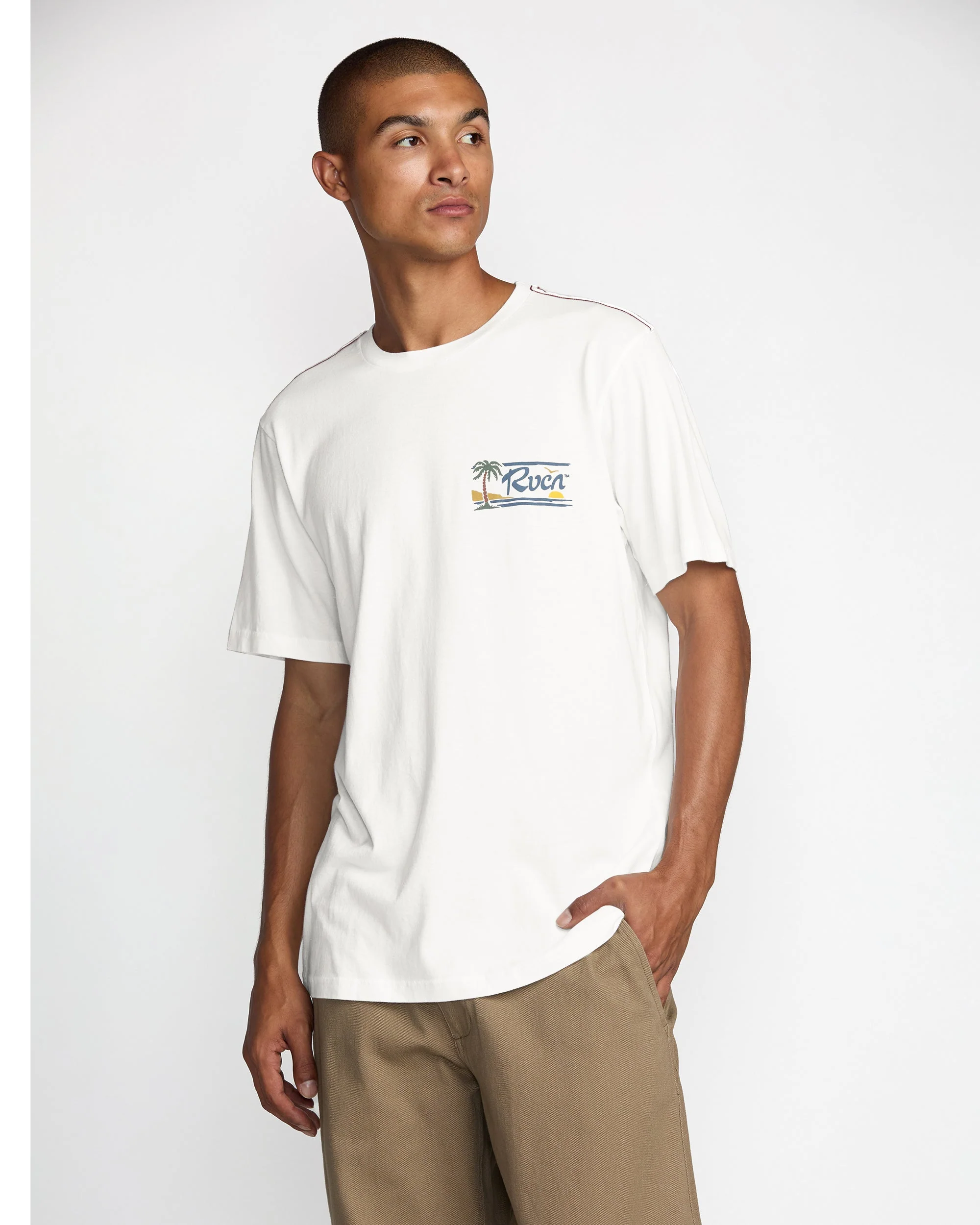 RVCA Exotica Short Sleeve Tee - Antique White