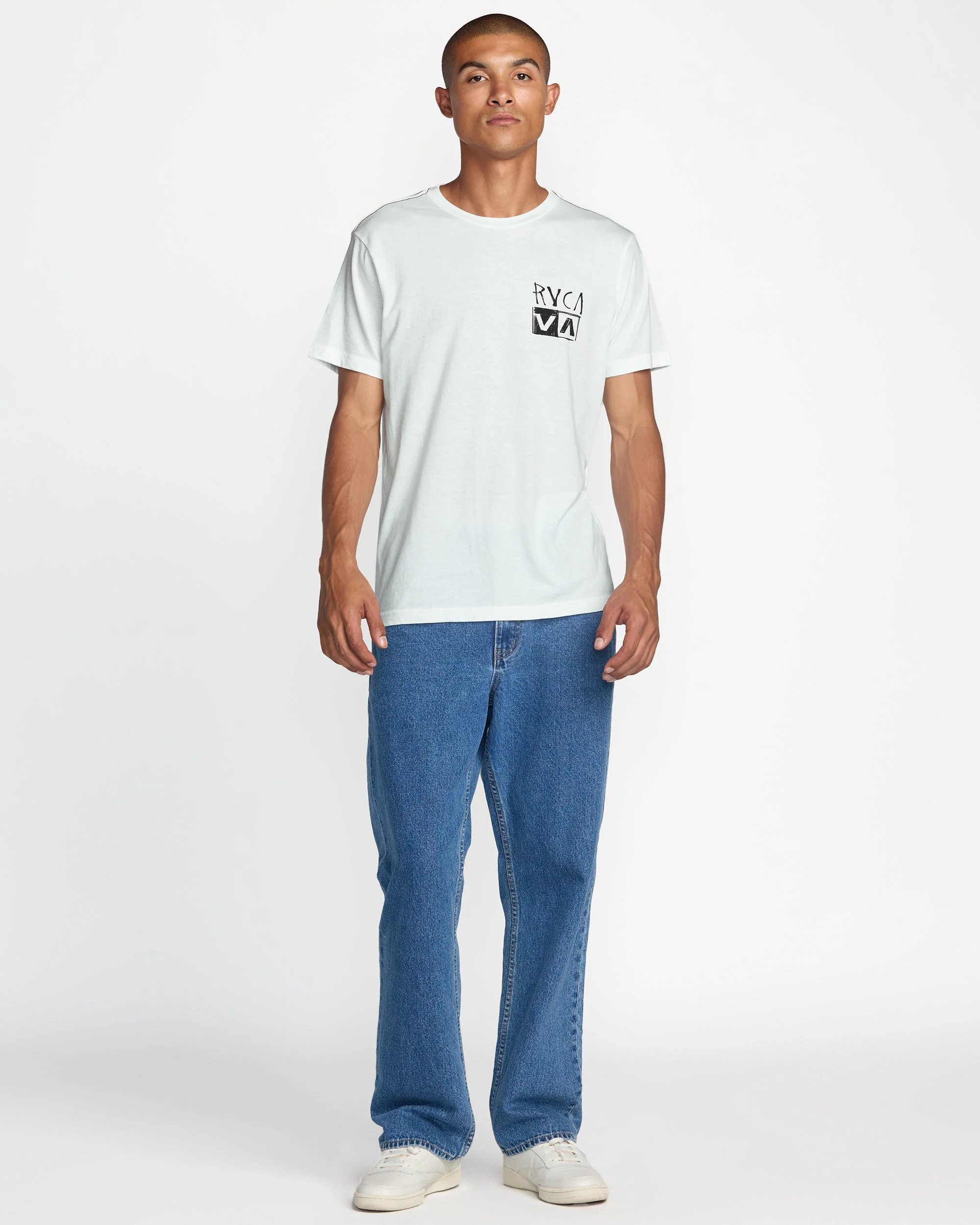 RVCA Horton Panther Short Sleeve Tee - Antique White - Image 3