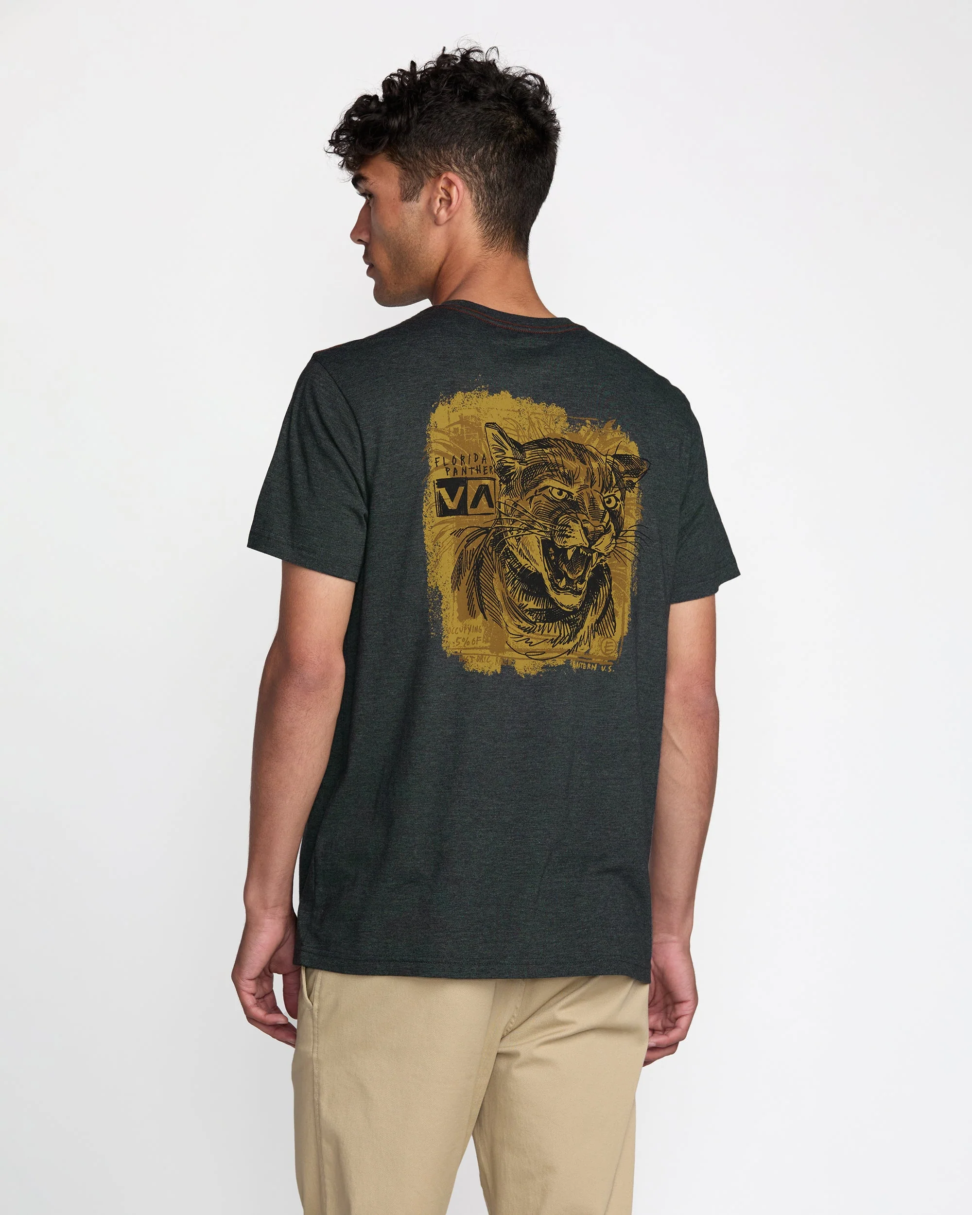 RVCA Horton Panther Short Sleeve Tee - Black - Image 2