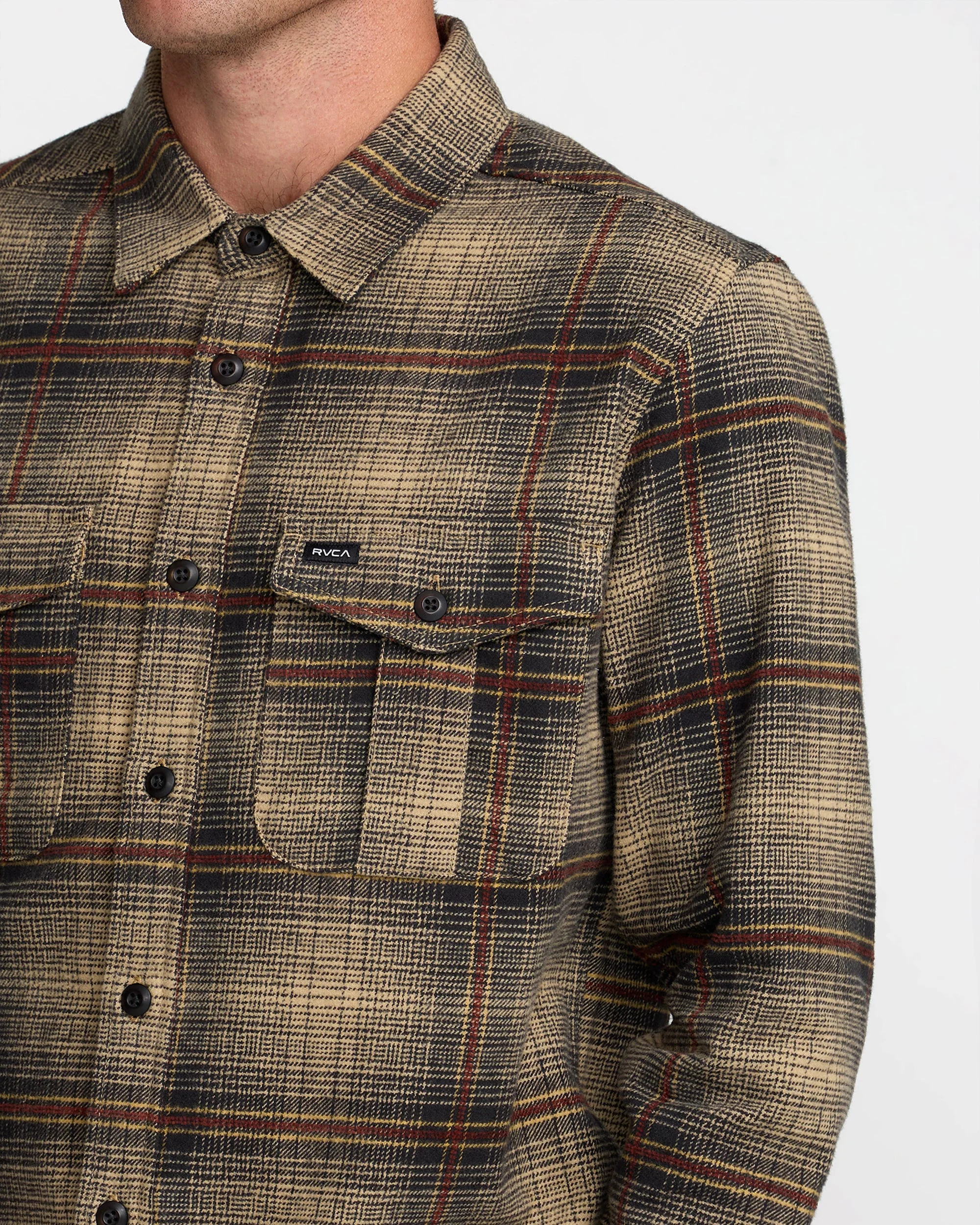 RVCA Hughes Flannel - Pirate Black - Image 4