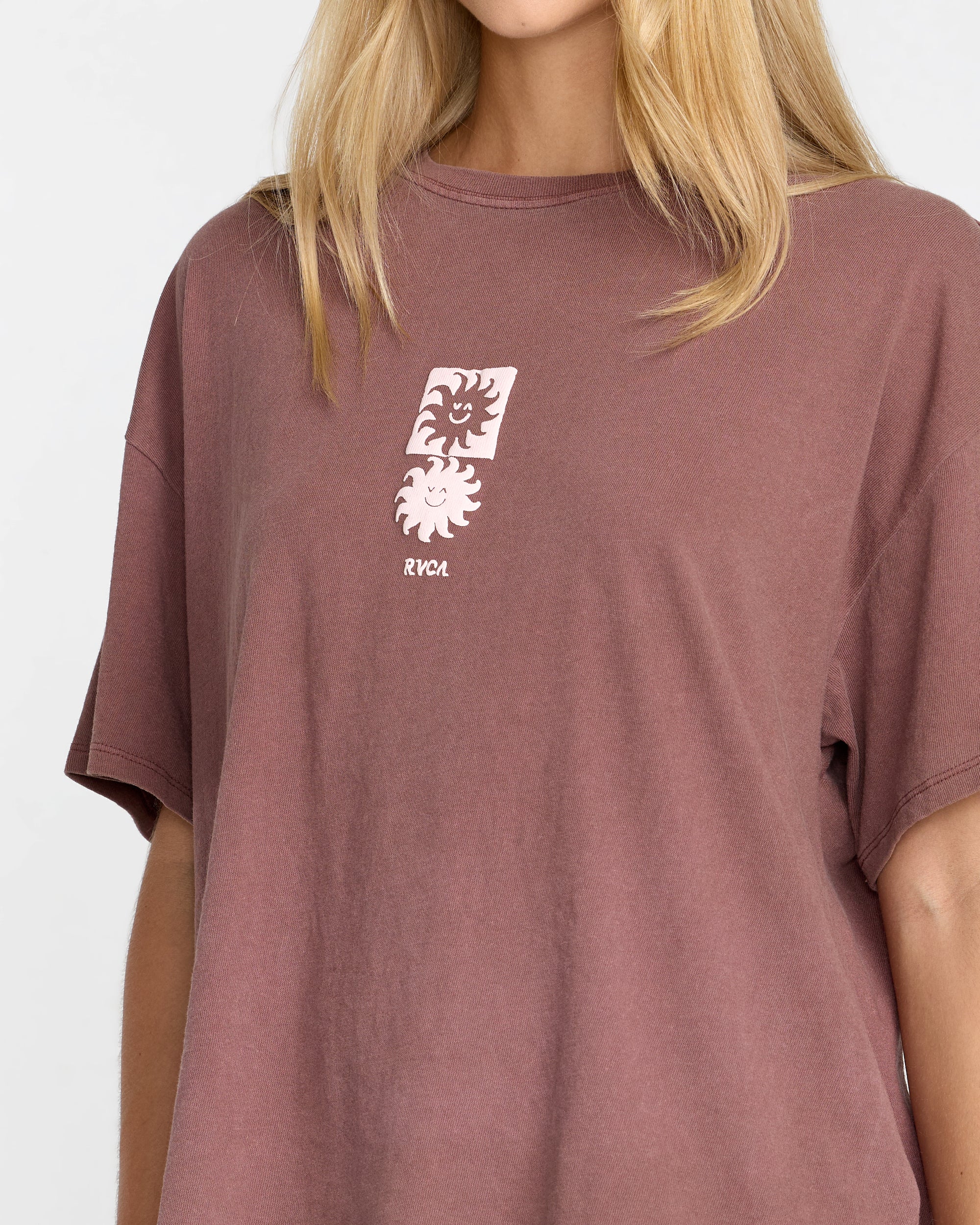 Rvca Move On Bf Tee - Terra Brown - Image 2