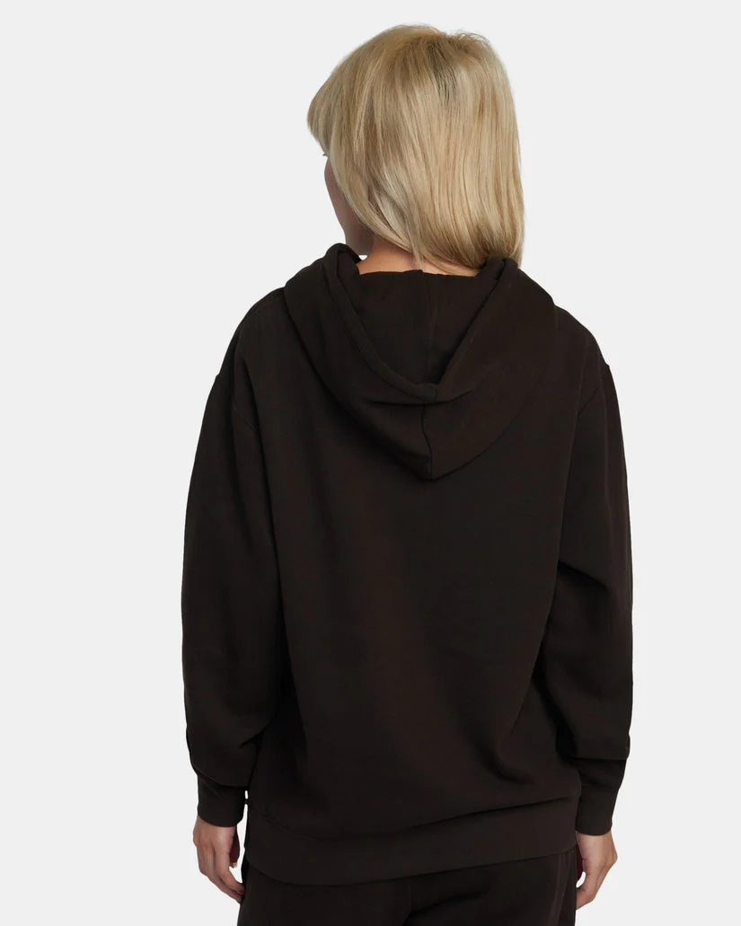 RVCA SELECTS SUNDAY HOODED BASE LAYER TOP - CHOCOLATE TORTE - Image 2