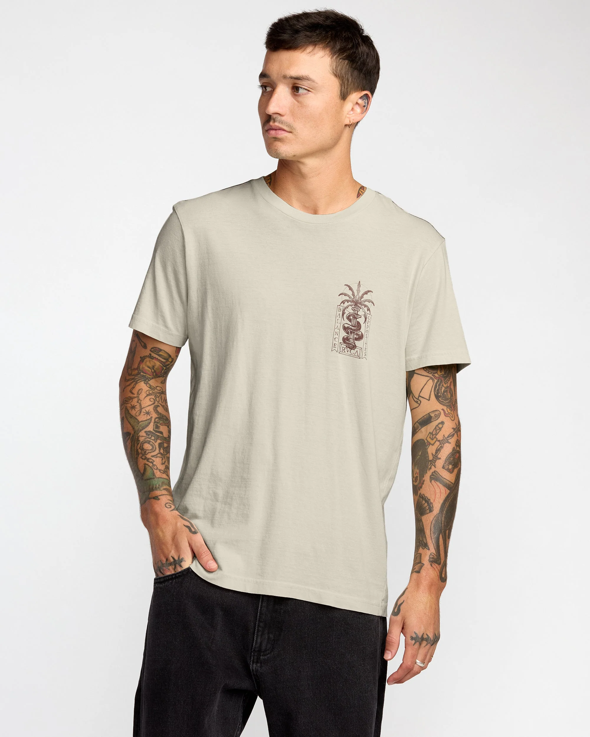 RVCA Serpent Short Sleeve Tee - Ceramic