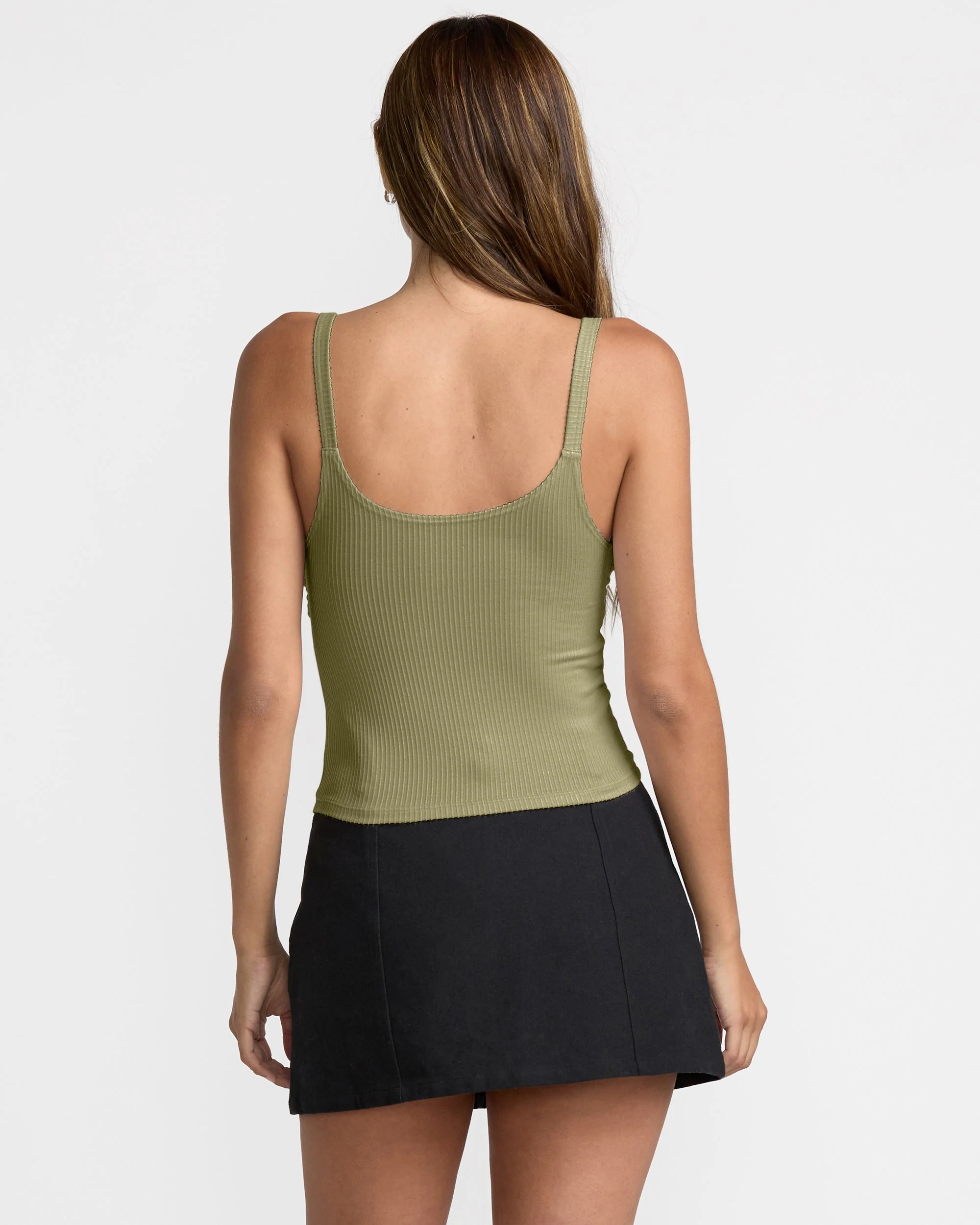RVCA Slate Twist Tank - Thyme Green - Image 2