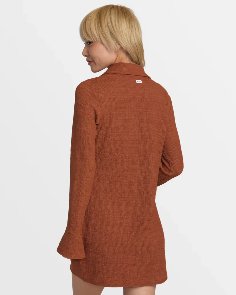 RVCA Sundae Dress - MOCHA BISQUE - Image 2