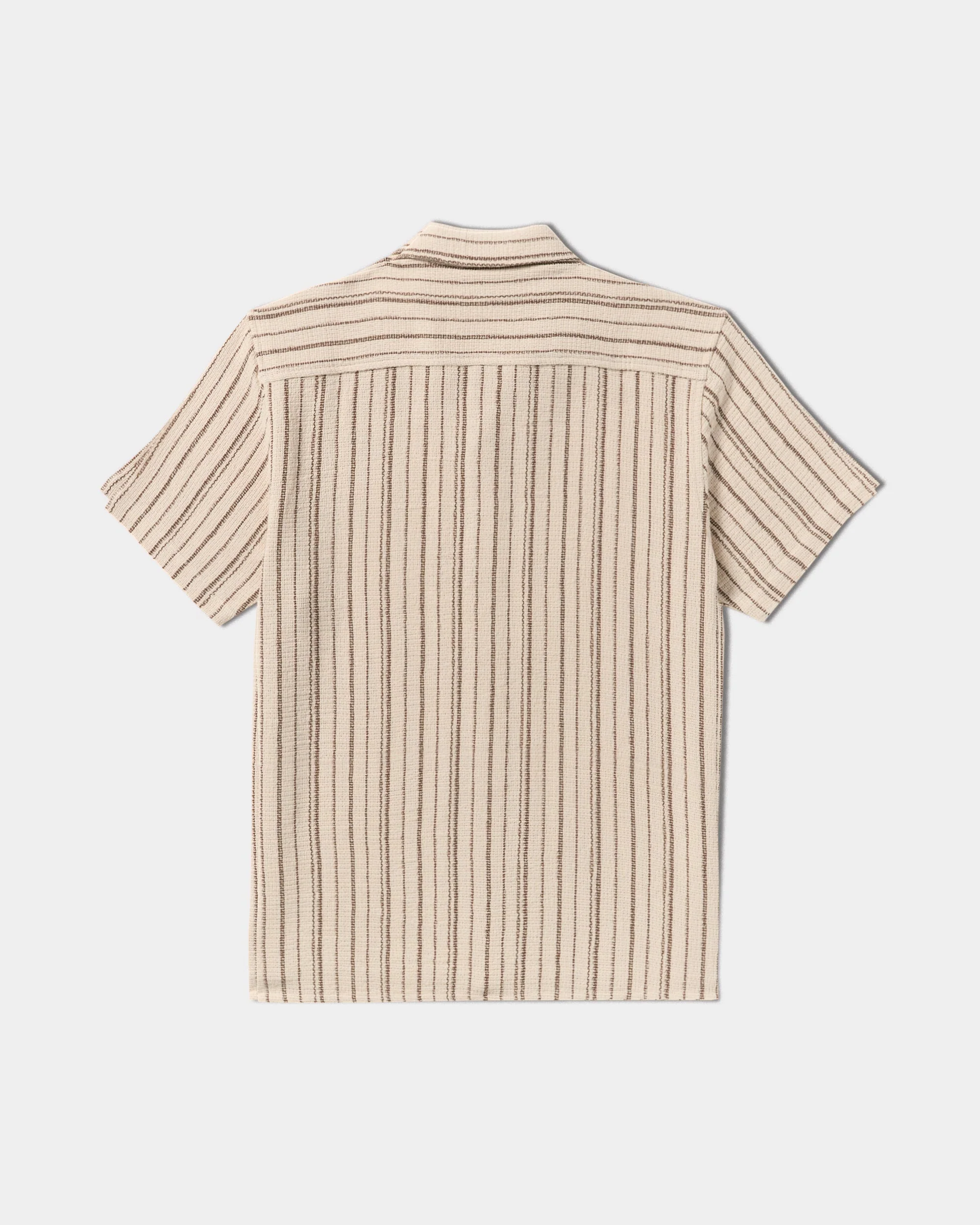 RVCA Vacancy Stripe Short Sleeve Shirt - Ceramic - Image 3