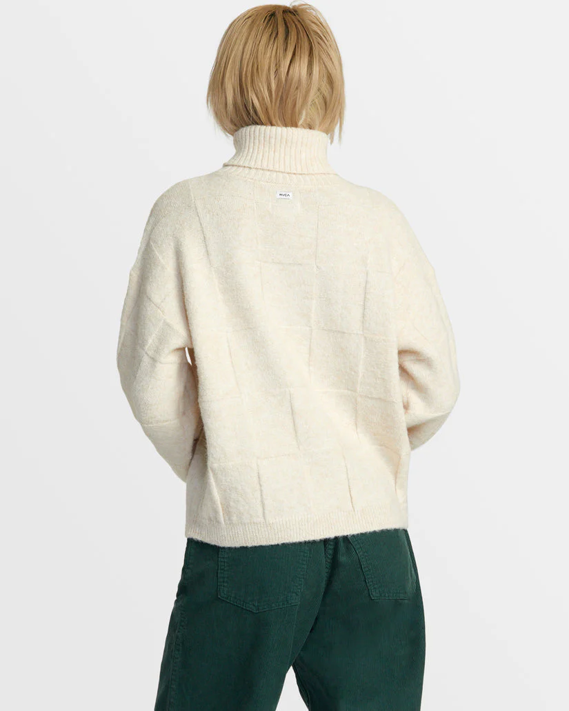 RVCA VINEYARD TURTLENECK SWEATER - OATMEAL - Image 2