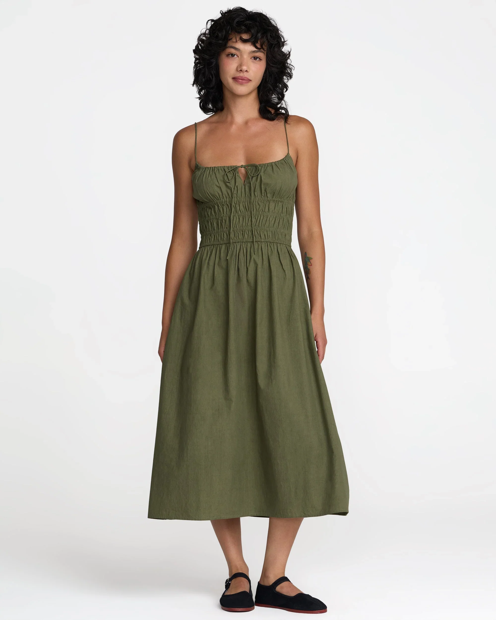 RVCA Women's Raya Midi Dress - Olive