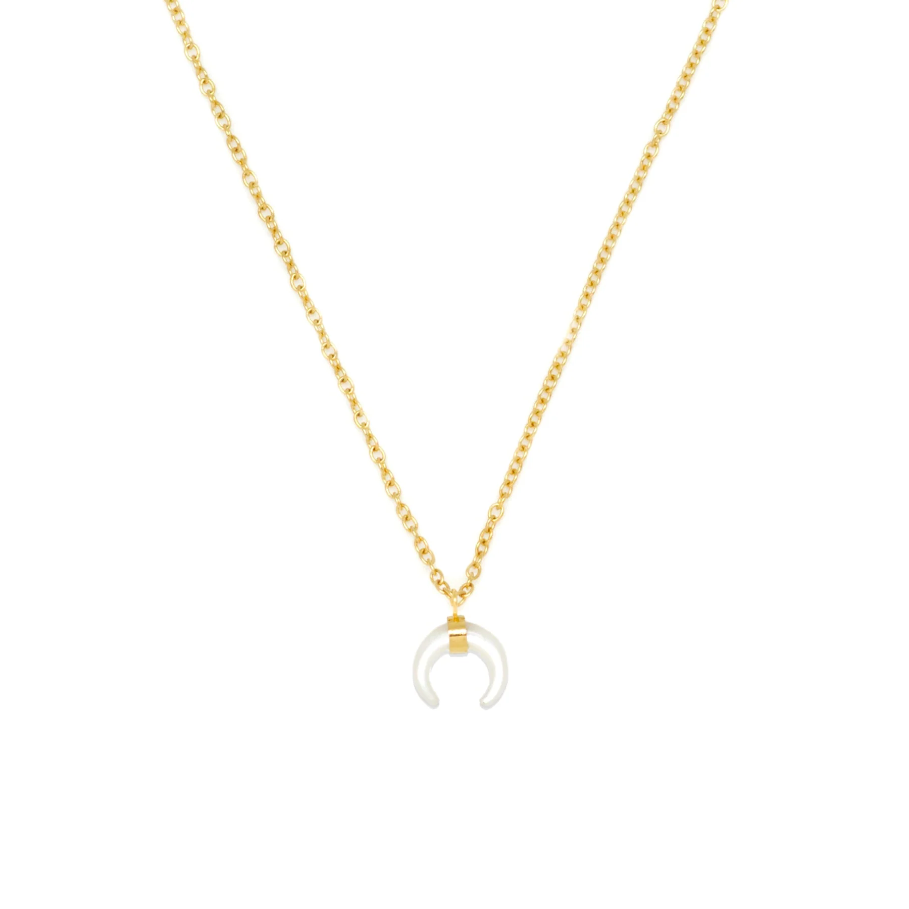Salty Cali Mother Pearl Horn Necklace - NA