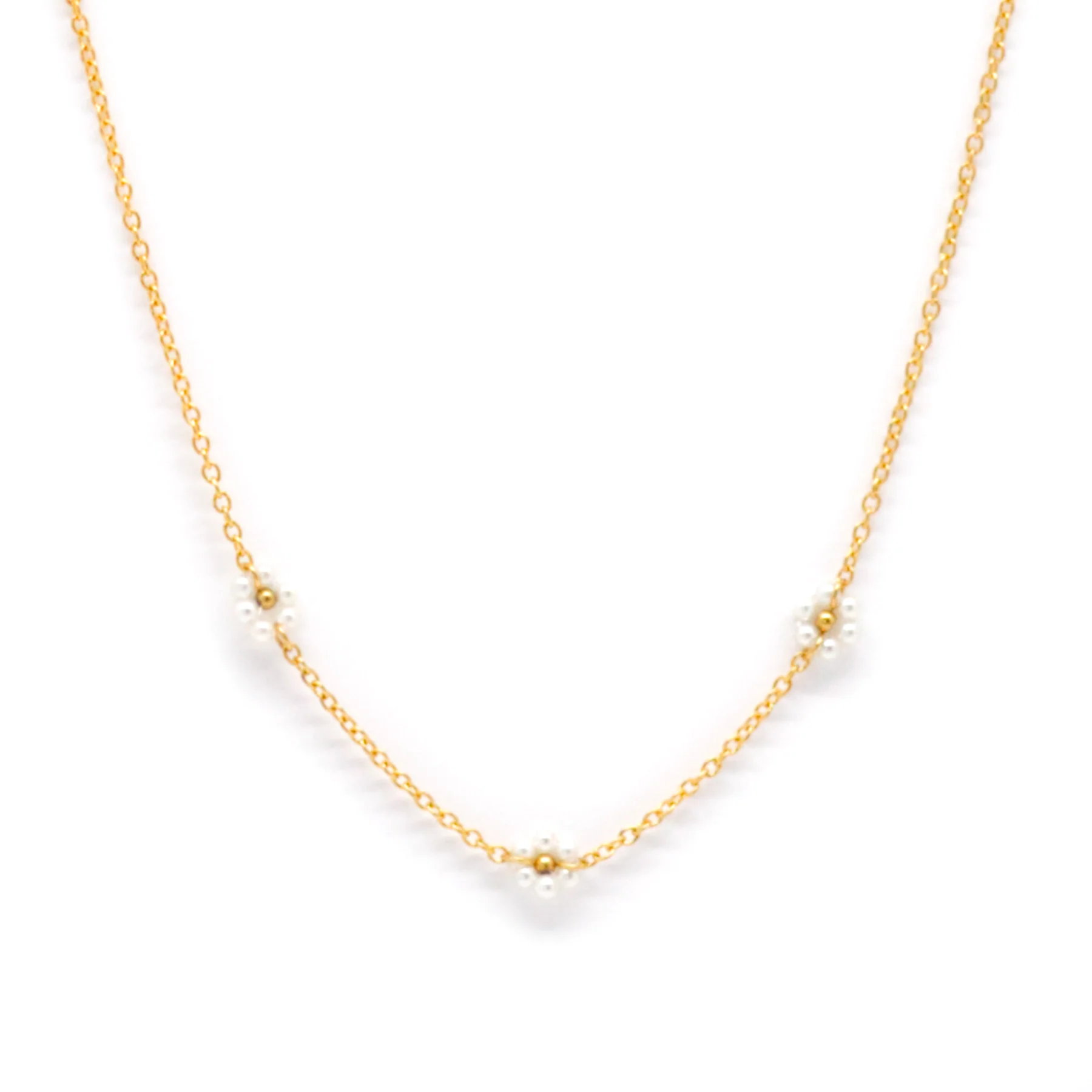 Salty Cali Pearl Daisy Necklace - NA