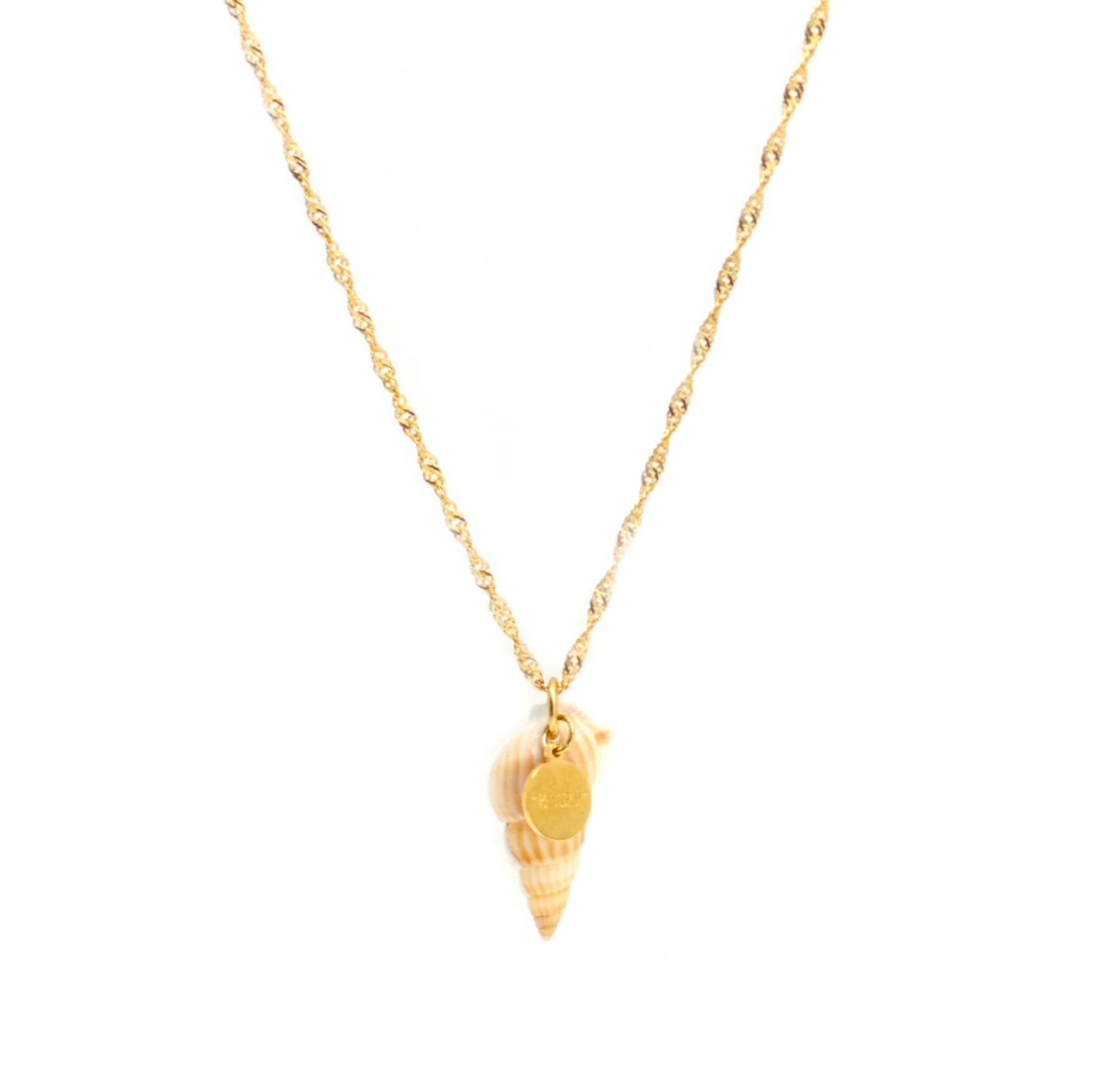Salty Cali Seashore Pendant Necklace - GOLD