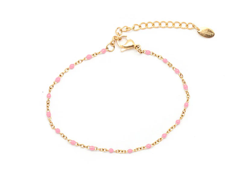 Salty Cali Sweet Dots Anklet - PINK