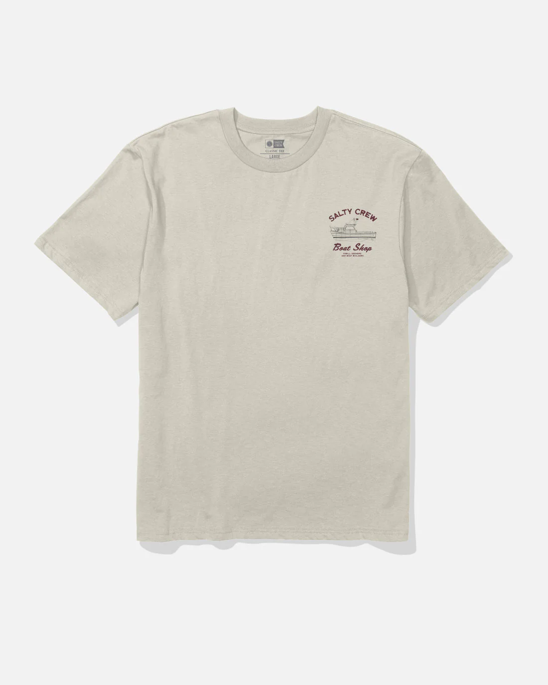 Salty Crew Boat Shop Classic Tee - Bone - Image 2
