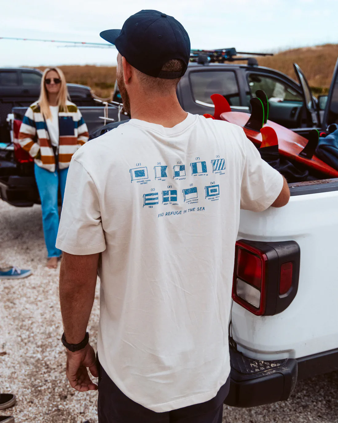 Salty Crew Call Sign Tee - Bone - Image 3