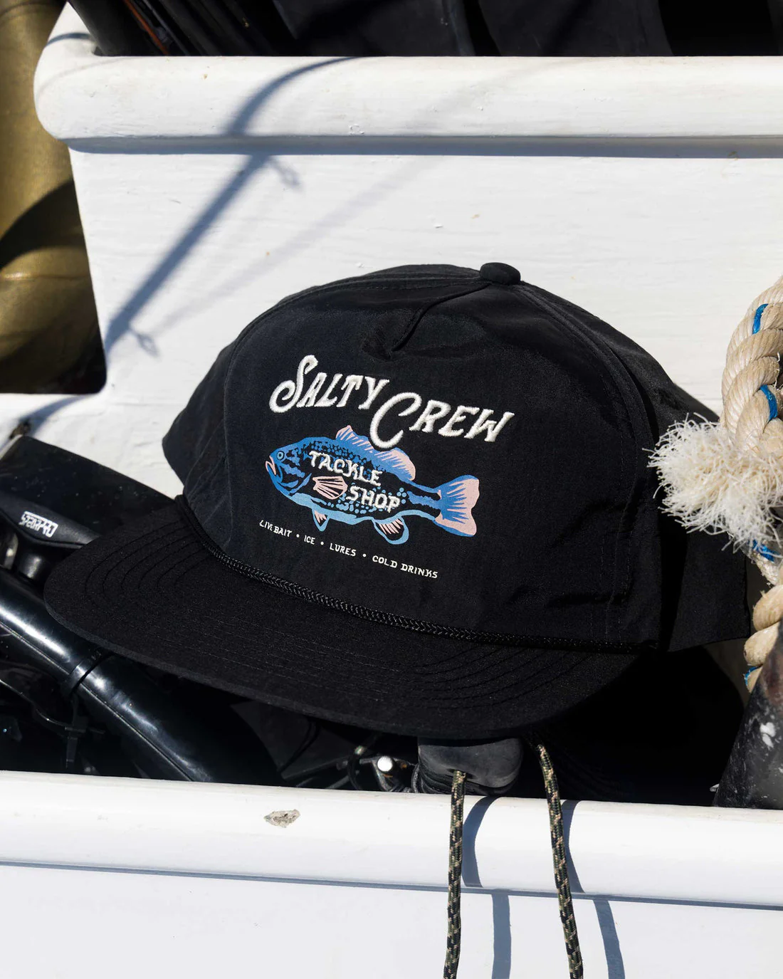 Salty Crew Crafted 5 Panel Hat - Black