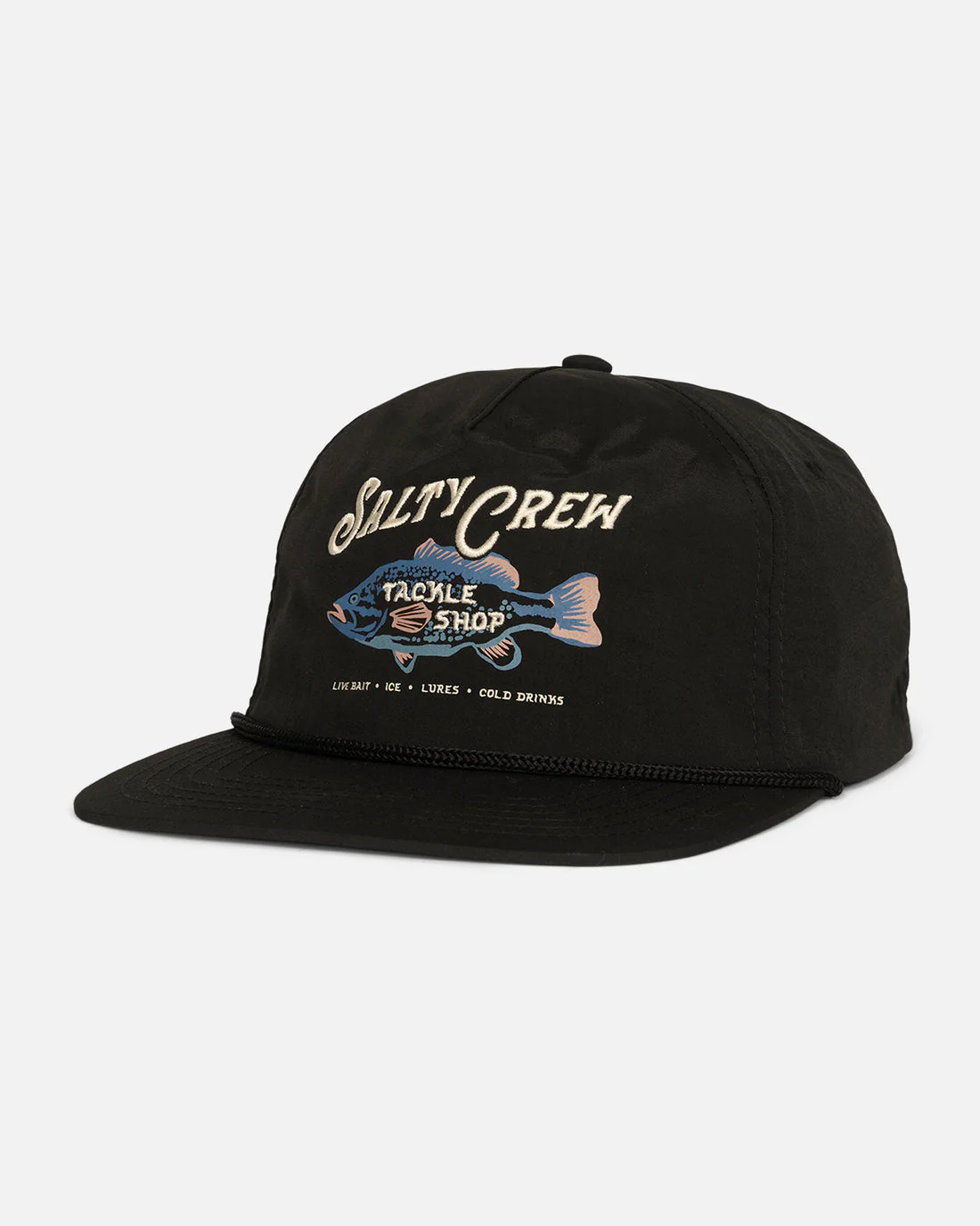 Salty Crew Crafted 5 Panel Hat - Black - Image 2