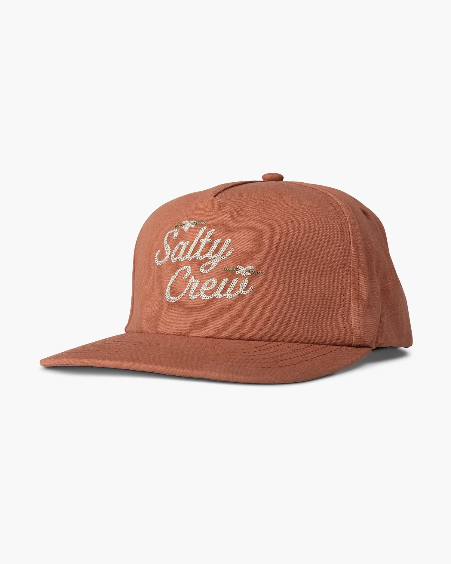 Salty Crew Dockside 5 Panel Hat - BRICK RED