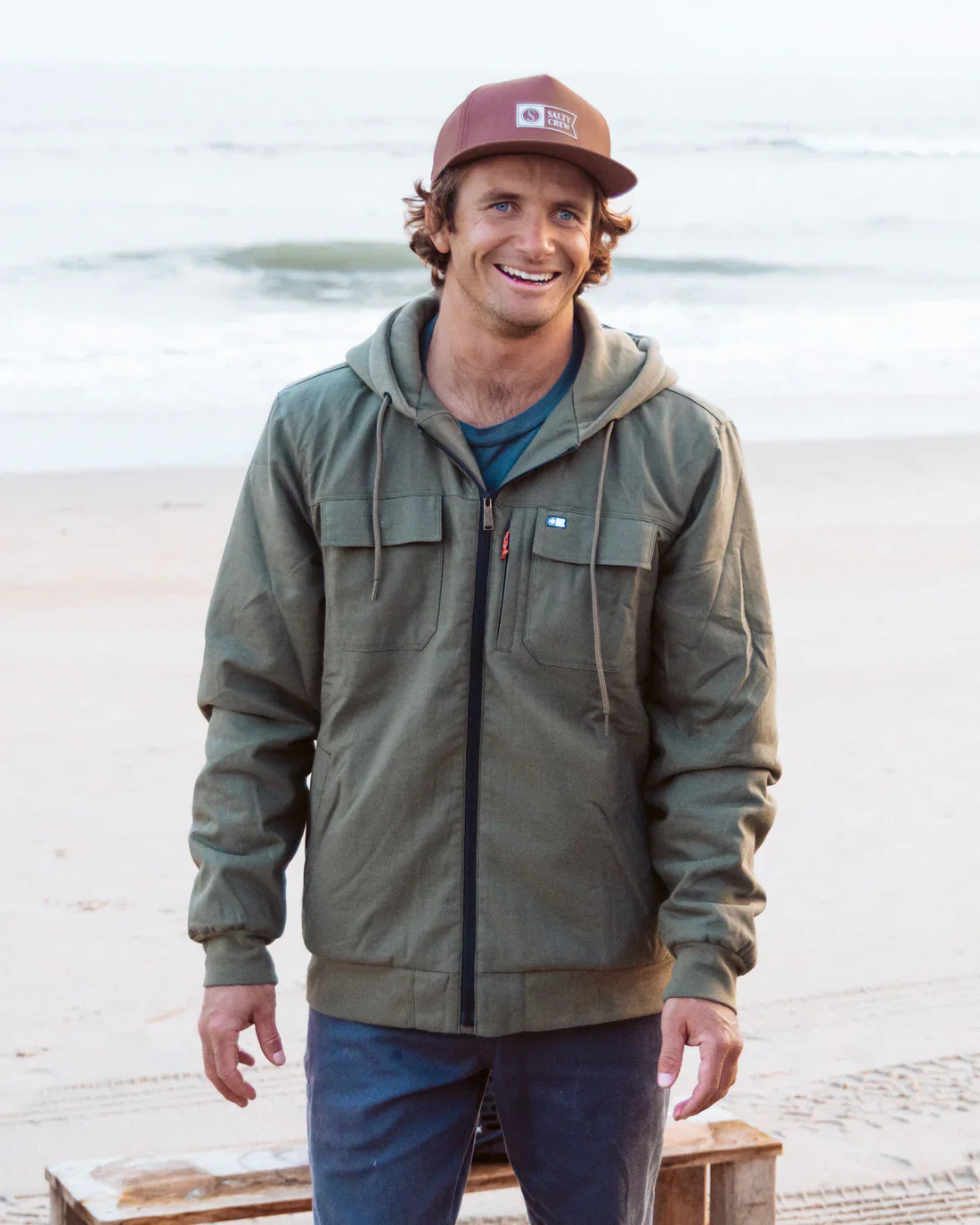 Salty Crew Fathom Jacket - Olive - Image 4