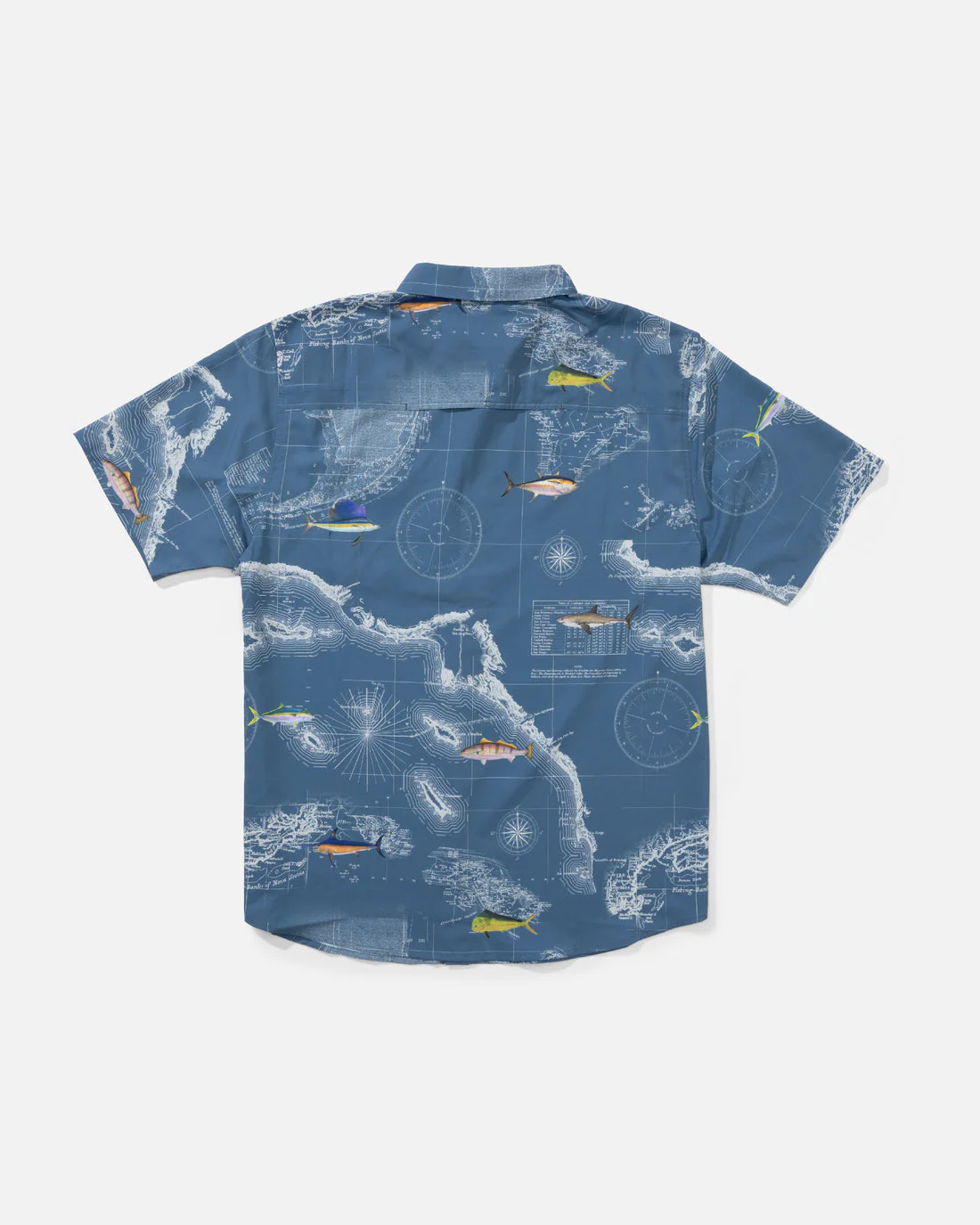 Salty Crew Flagship Uv Button Up - Channel Blue - Image 2