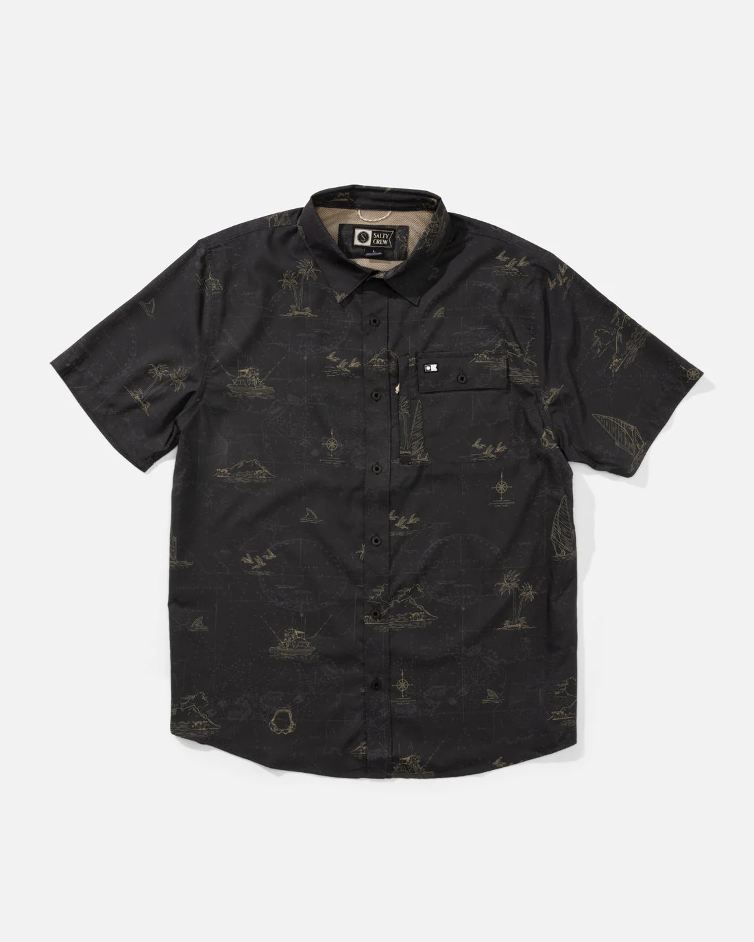 Salty Crew Helmans Uv Button Up - Phantom