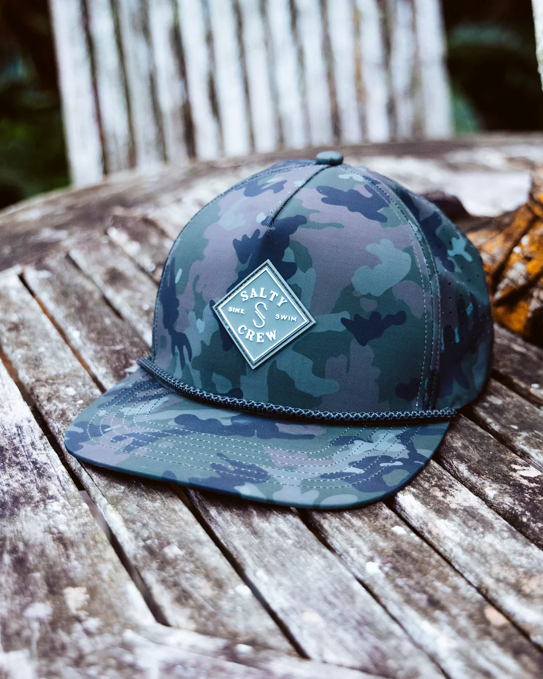 Salty Crew Long Range Snapback - Camo - Image 3