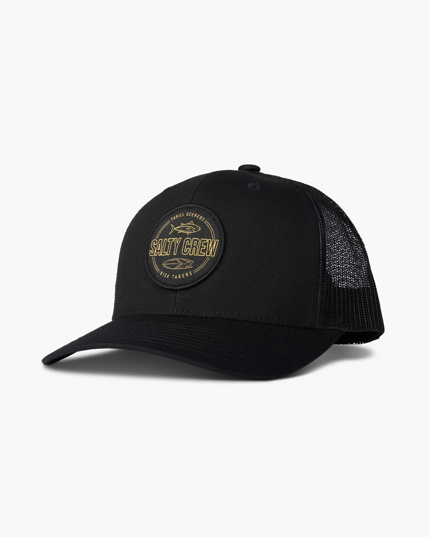 Salty Crew Outlined Retro Trucker Hat - BLACK