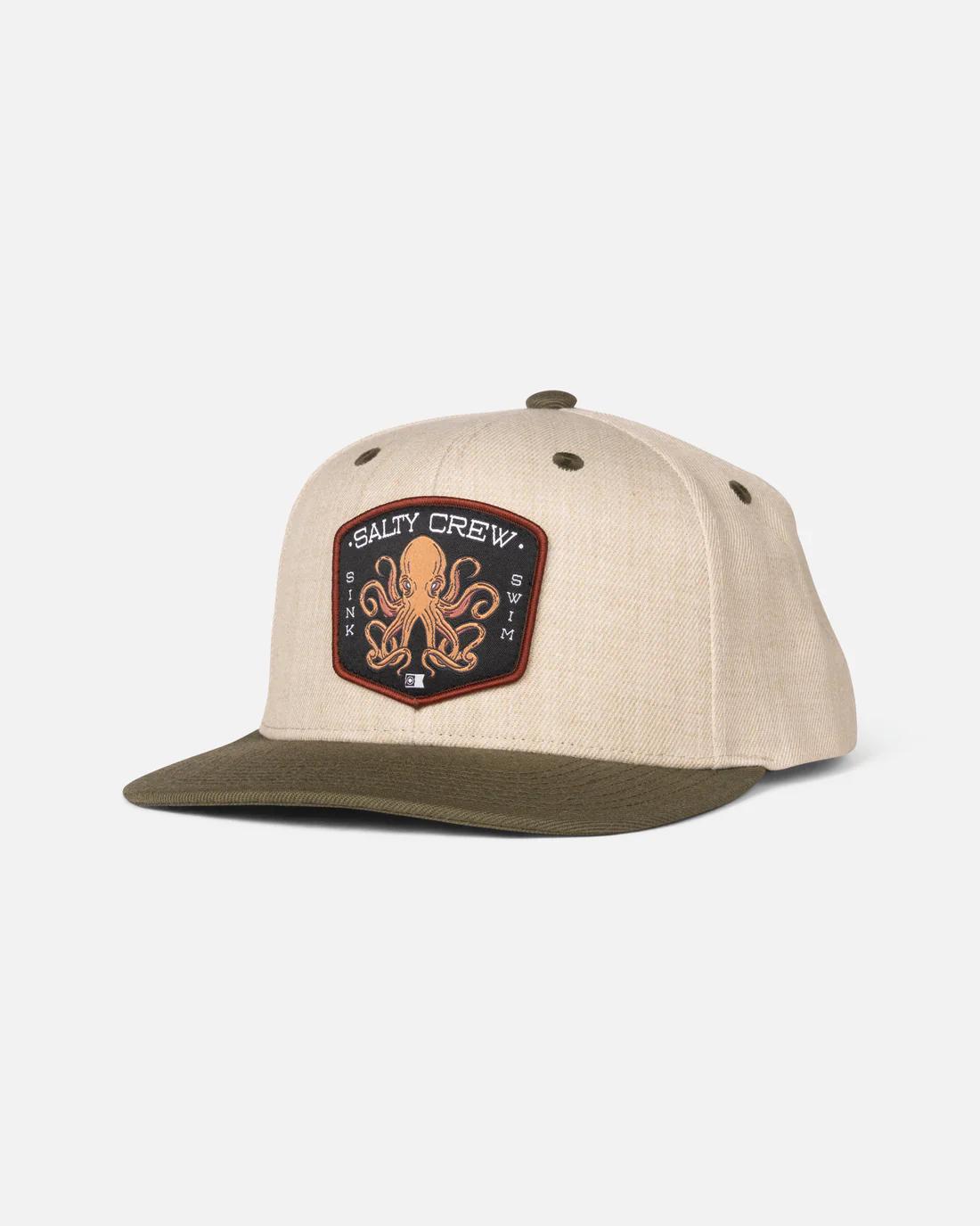 Salty Crew Tako Club Snapback - Natural/Olive