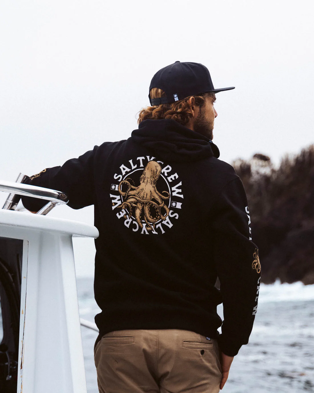 Salty Crew Tentacles Fleece Hoodie - BLACK