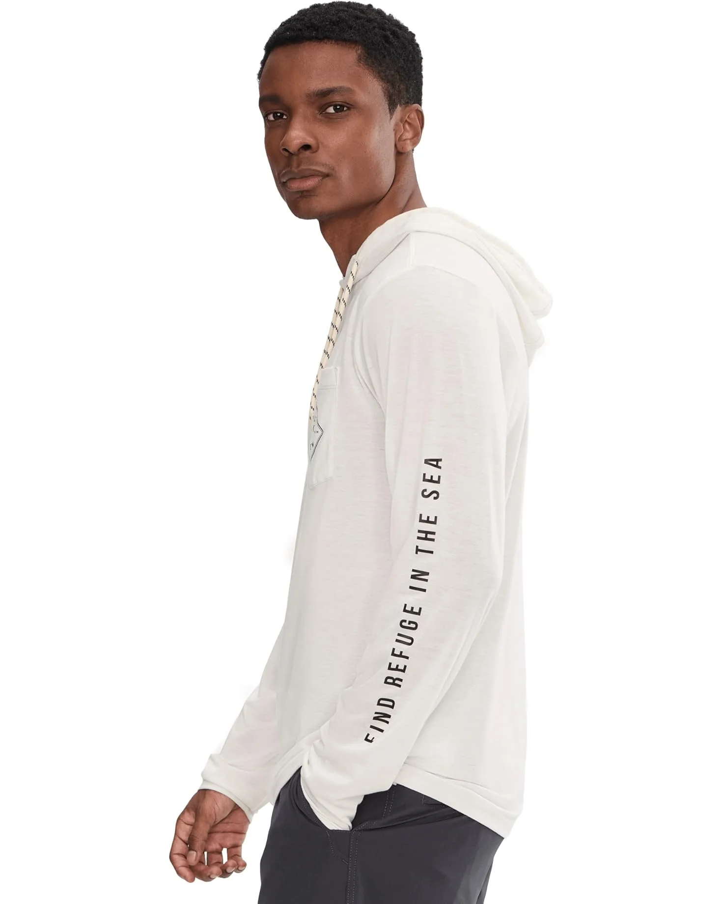 Salty Crew Tippet Pocket Uv Hoodie Sun Shirt - White - Image 2
