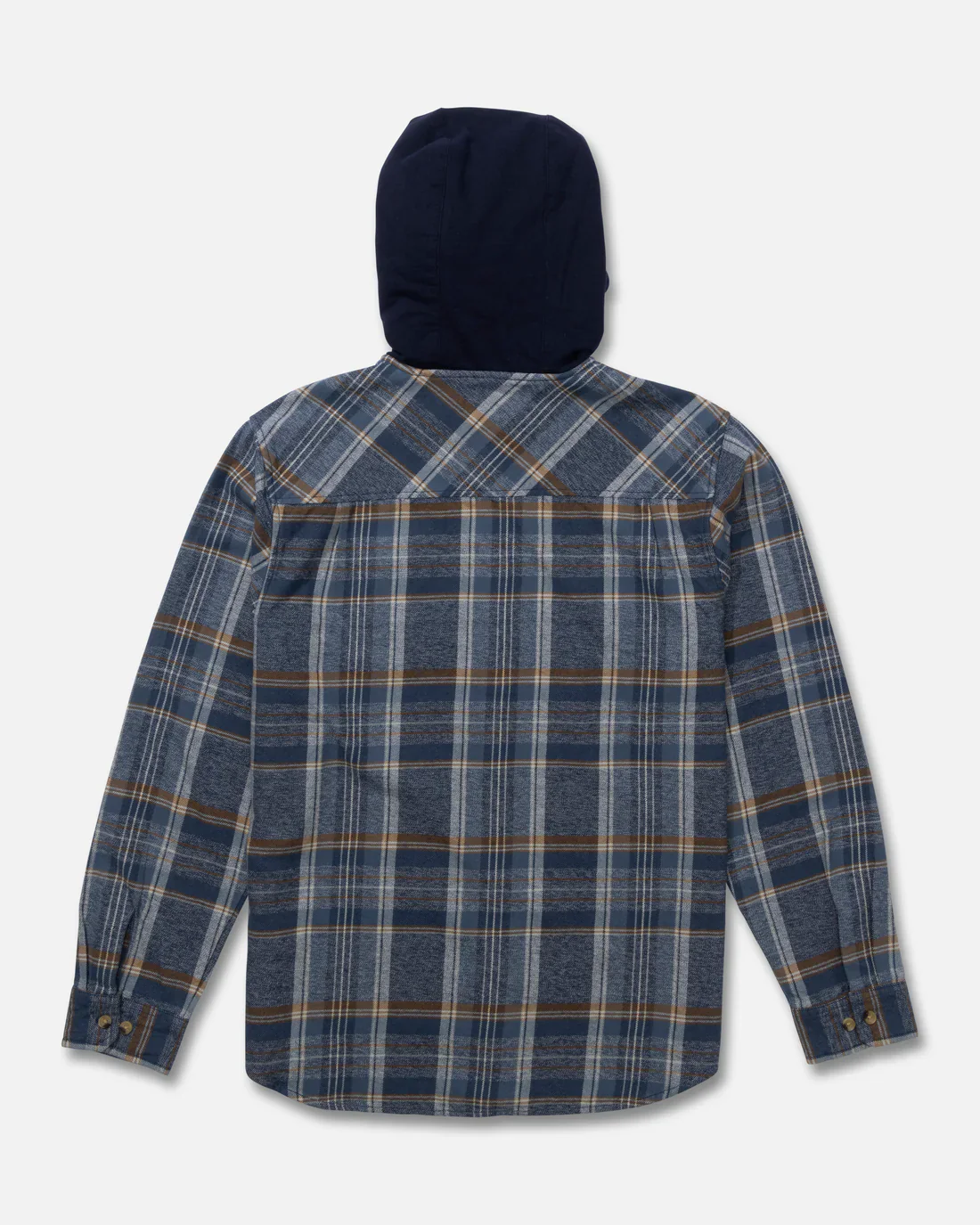 Salty Crew Whitewash Hooded Flannel - Midnight Navy - Image 2