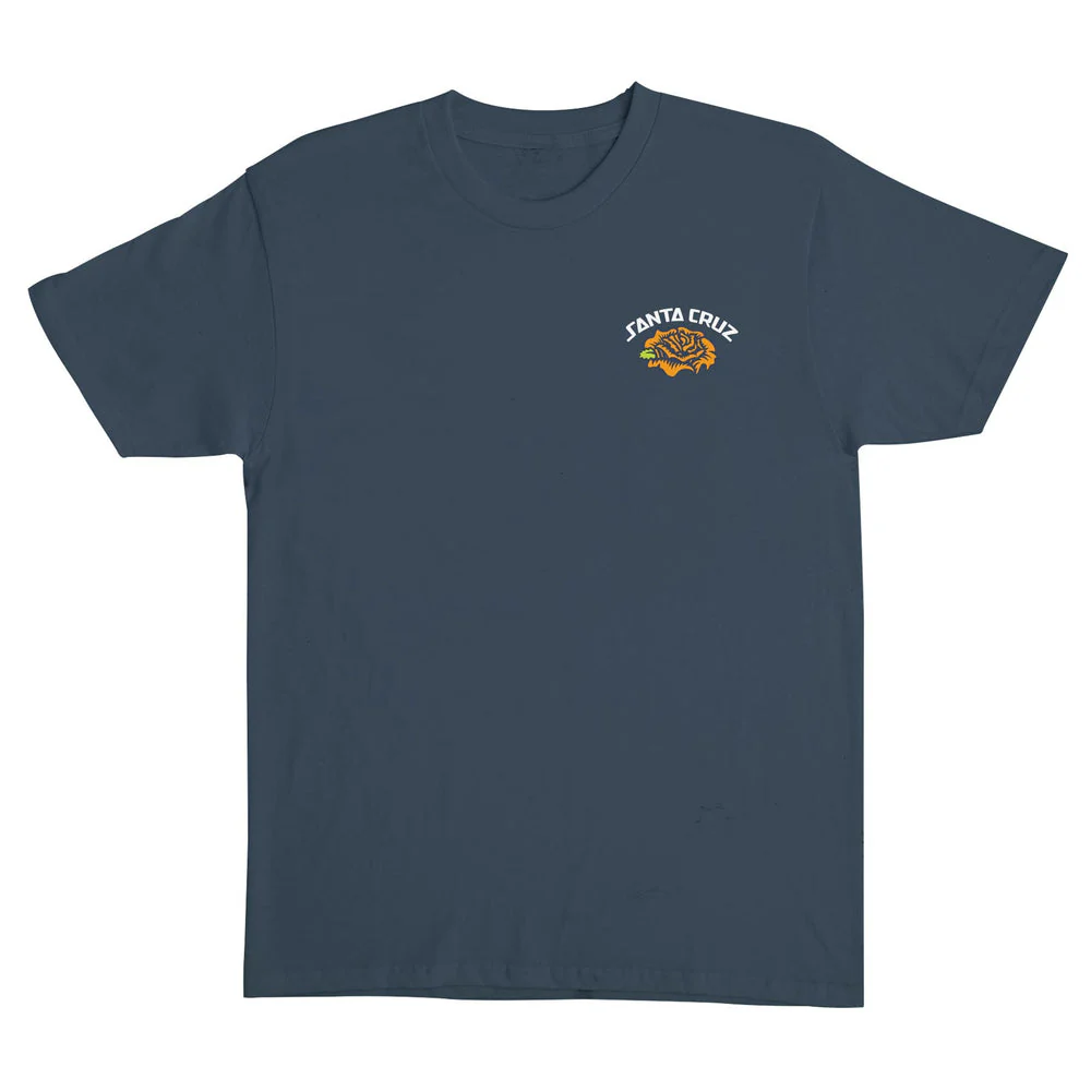 Santa Cruz Dressen Rose Solo Mens T-Shirt - STEEL BLUE - Image 2