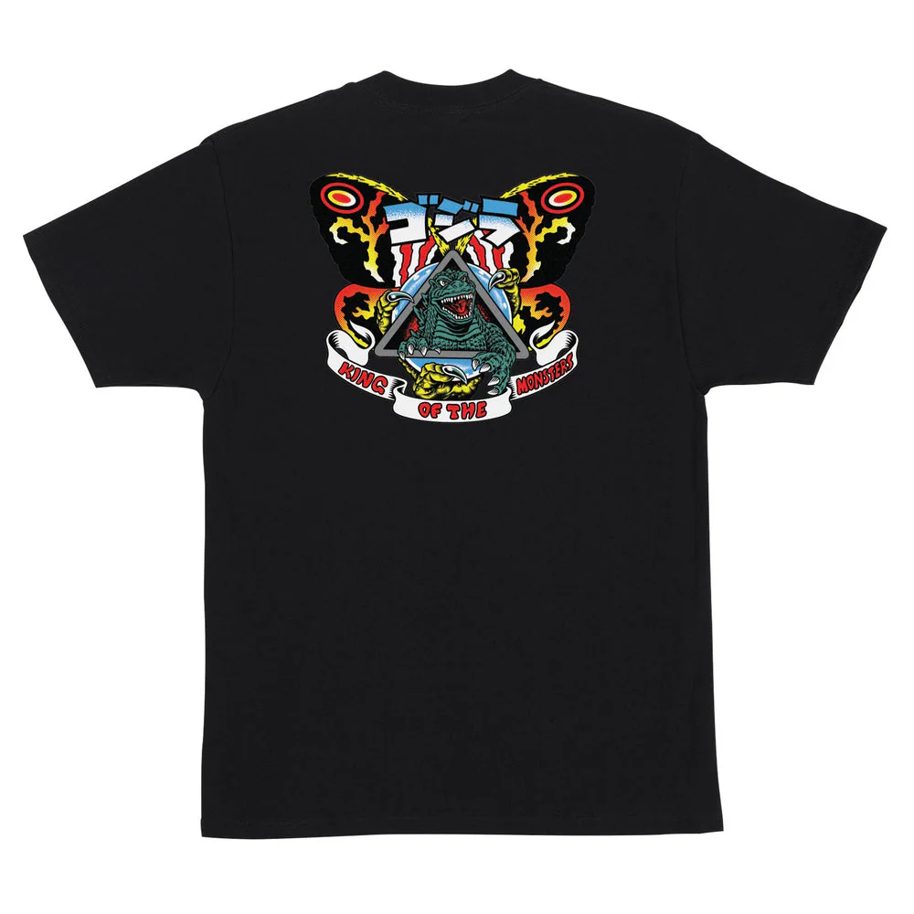 Santa Cruz Godzilla Natas Mothra Mens T-Shirt - BLACK