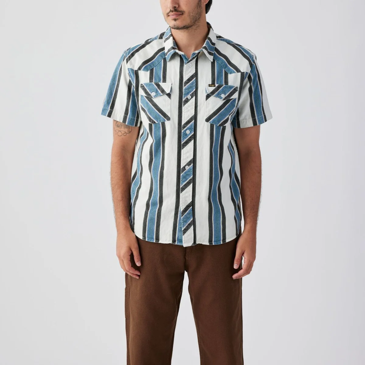 Seager Amarillo S/S Shirt - WESTERN STRIPE - Image 3