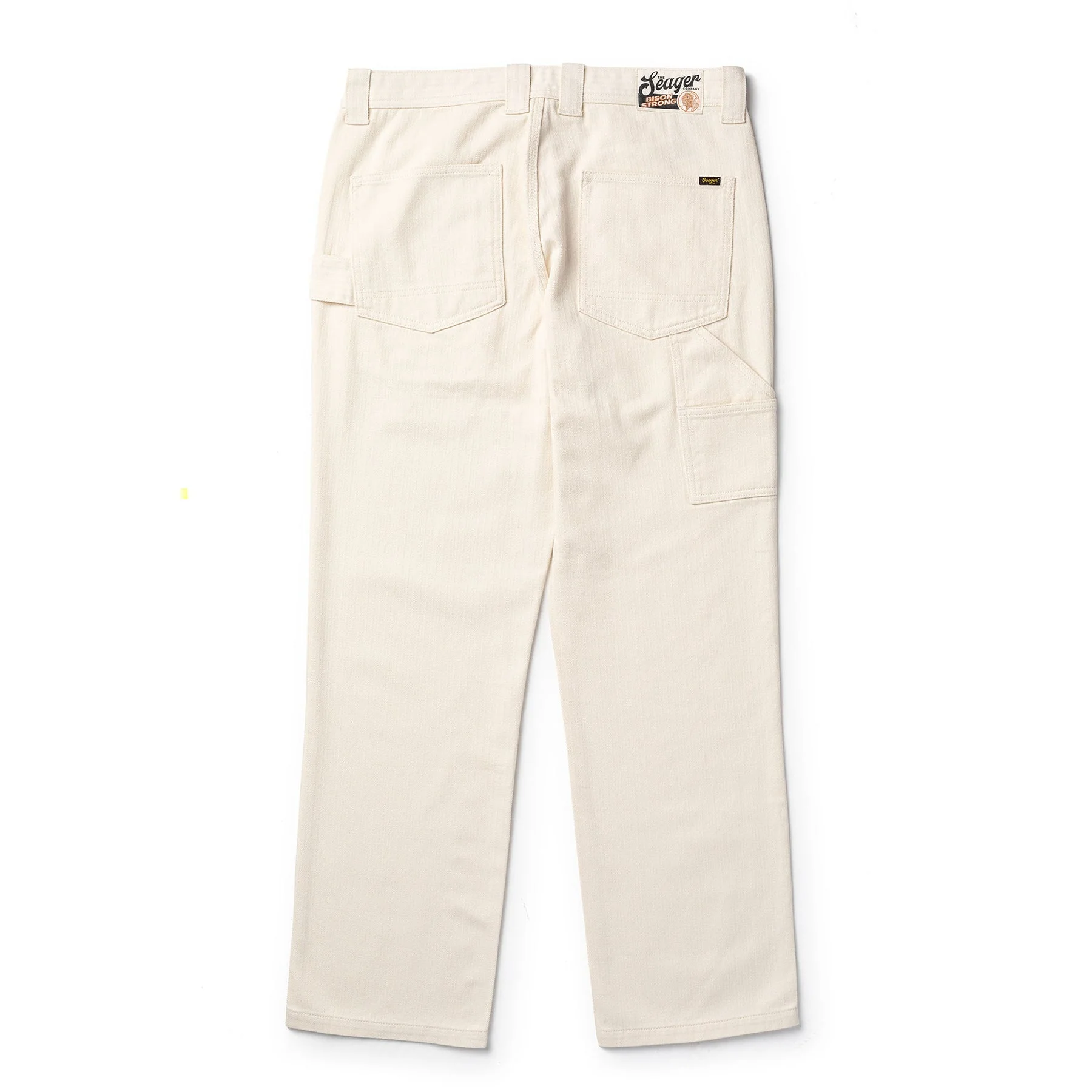 Seager Bison Herringbone Pant Regular Fit - Natural - Image 3