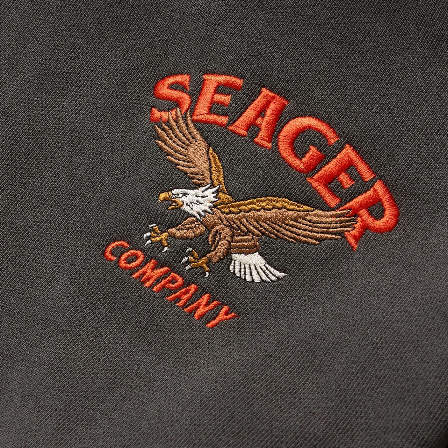 Seager Bradley Heavy-Weight Hoodie - Pigment Black - Image 4