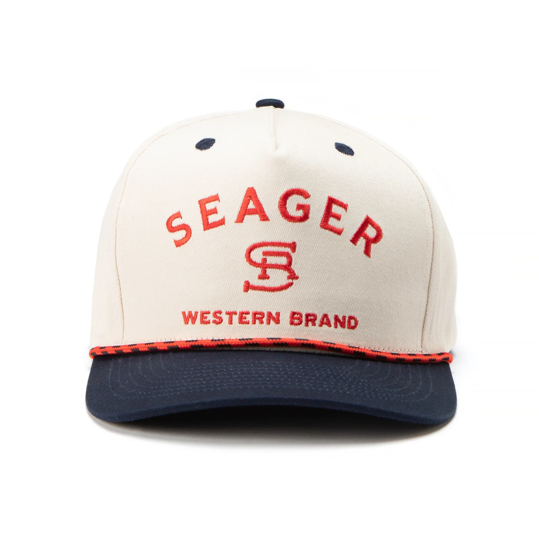 SEAGER BRANDED SNAPBACK - CREAM/NAVY - Image 2